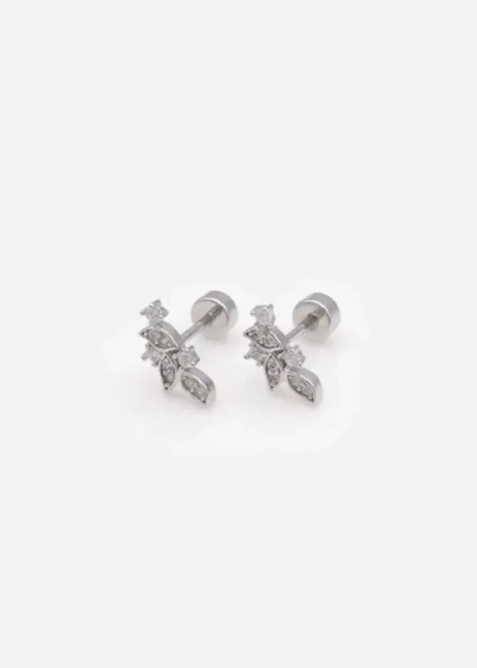 BIZOU BIZOU-BOUCLE OREILLE FEUILLE ARGENTÉ-8315