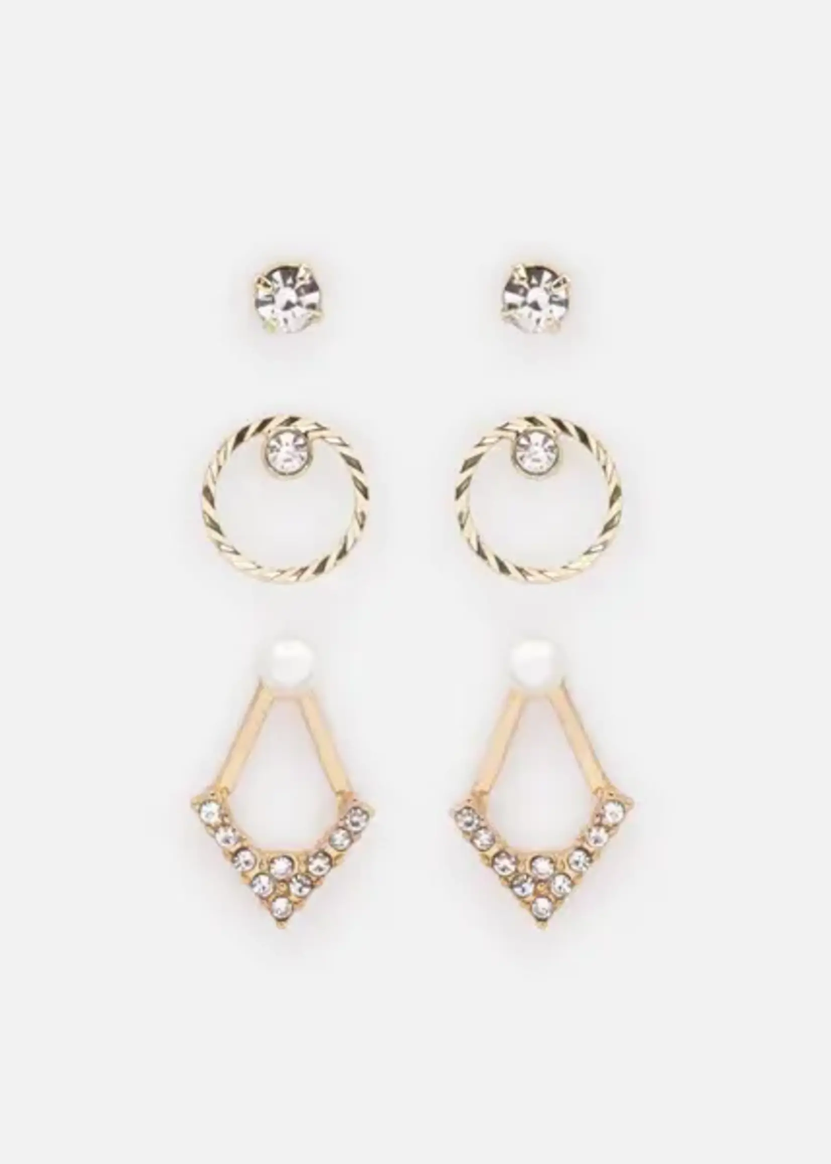 BIZOU BIZOU-TRIO BOUCLE OREILLE DORÉE-6229