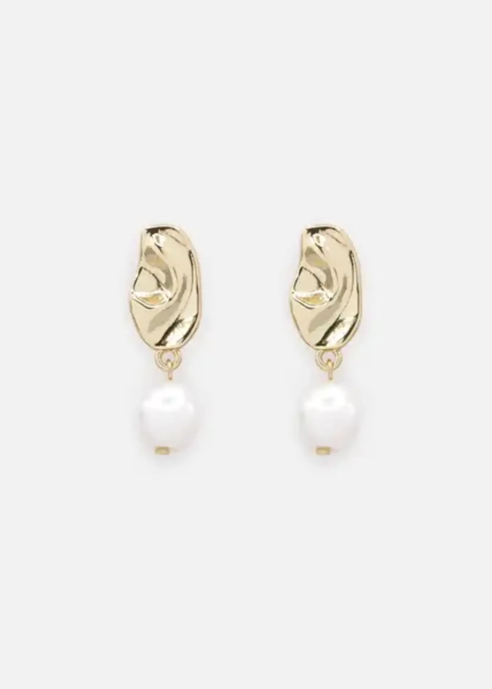 BIZOU BIZOU-BOUCLES OREILLES DORÉES-PERLES-6632