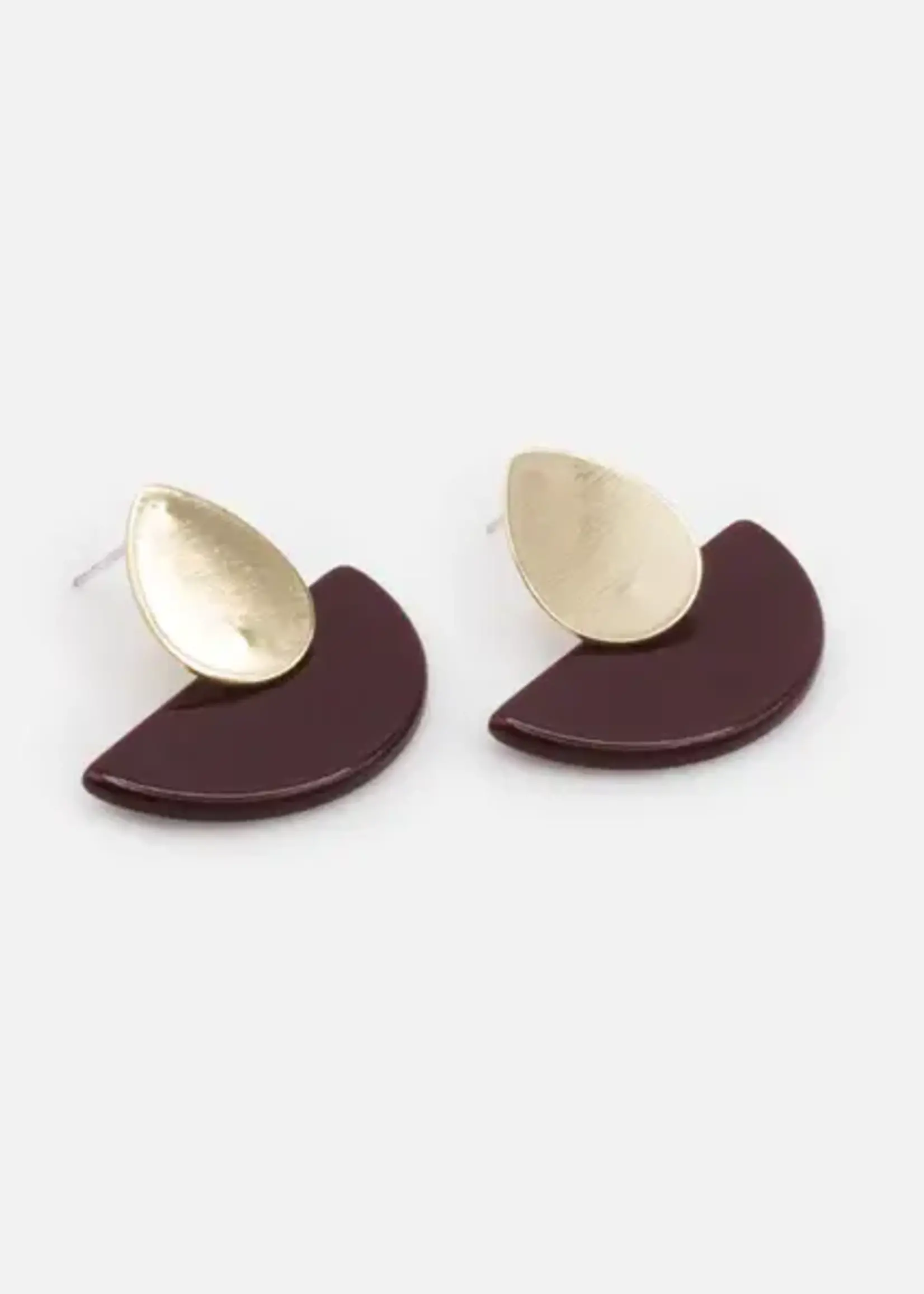 BIZOU BIZOU-BOUCLES OREILLES DORÉES BOURGOGNE-6410