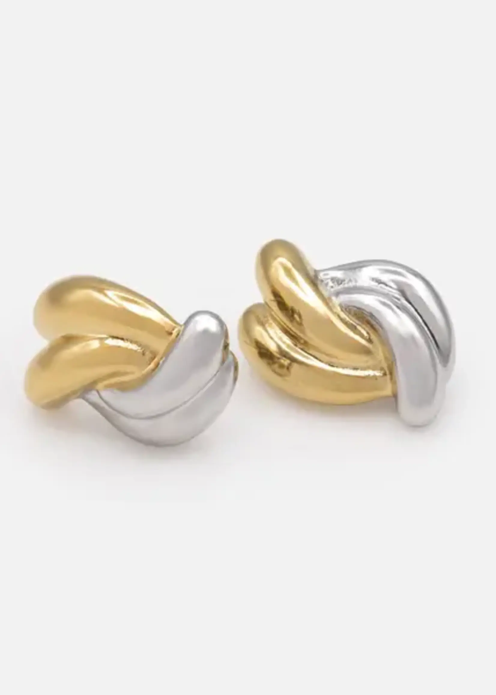 BIZOU BIZOU-BOUCLES OREILLES TORSADES DEUX TONS-8704