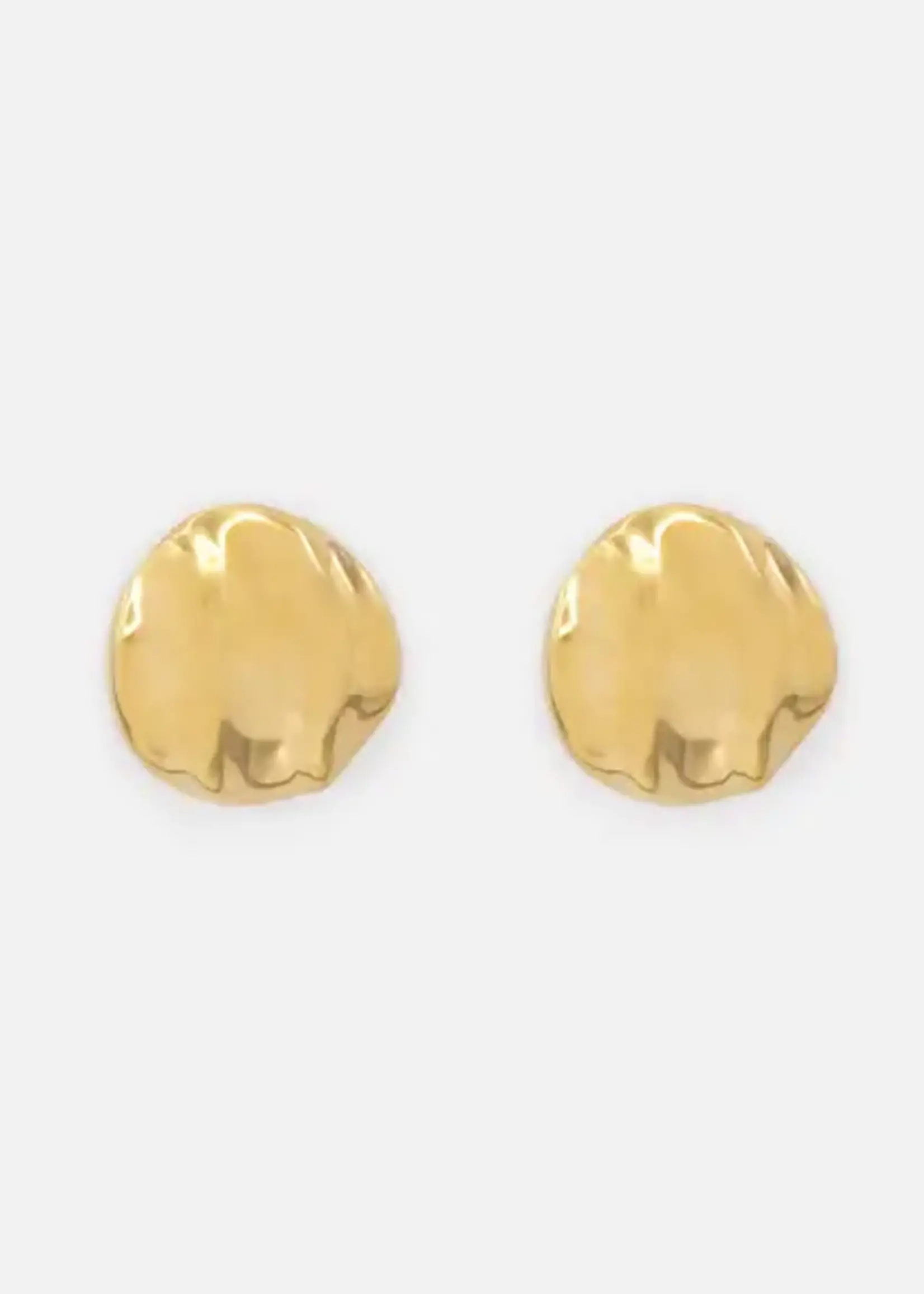 BIZOU BIZOU-BOUCLES OREILLES DORÉES CERCLES ONDULÉS-8674