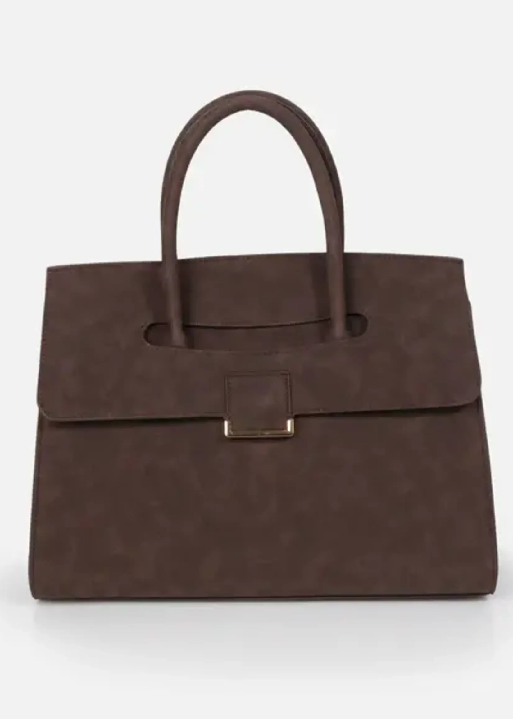 BIZOU BIZOU-SAC À MAIN BRUN FONCÉ EFFET SUÈDE-7356