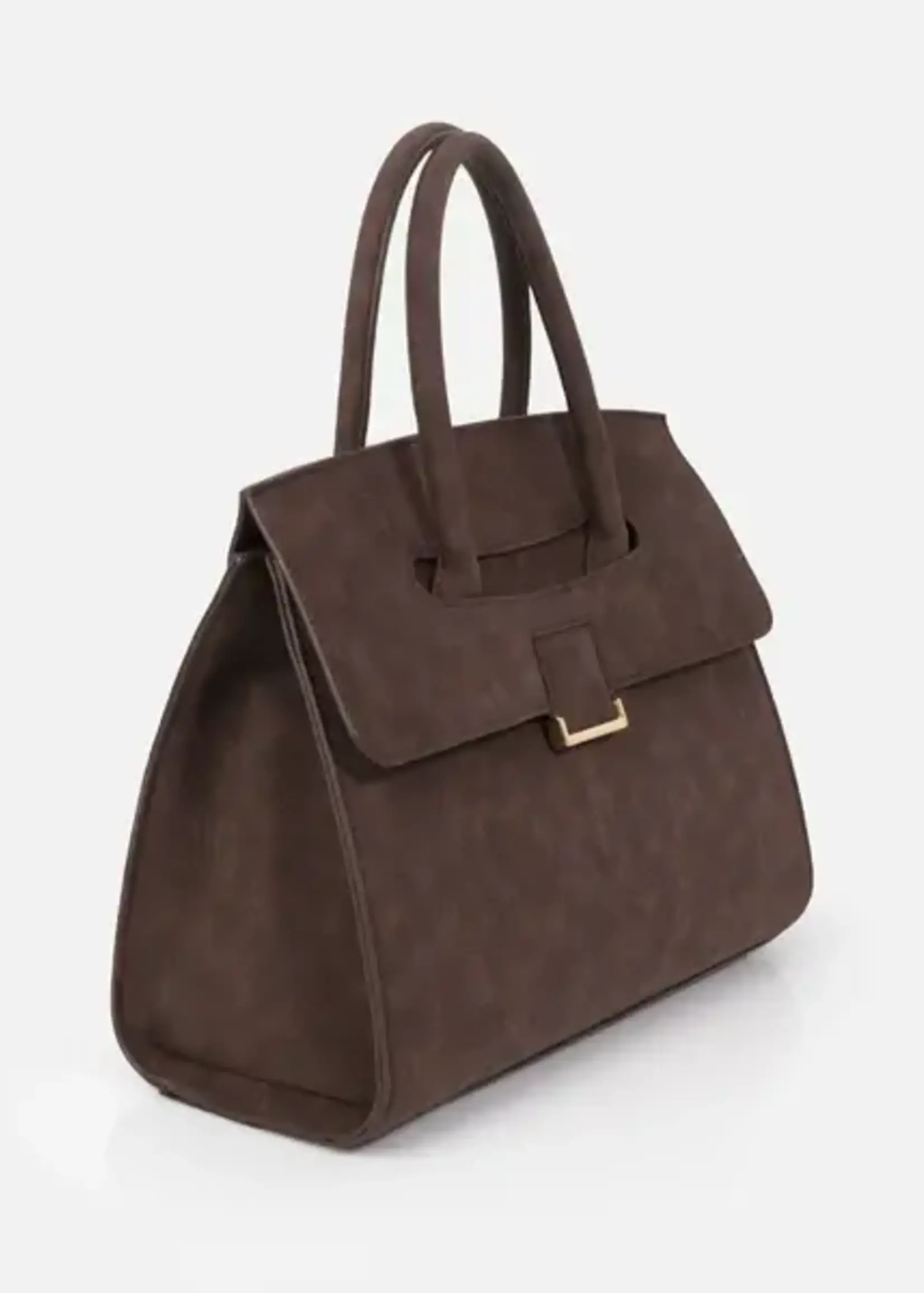 BIZOU BIZOU-SAC À MAIN BRUN FONCÉ EFFET SUÈDE-7356