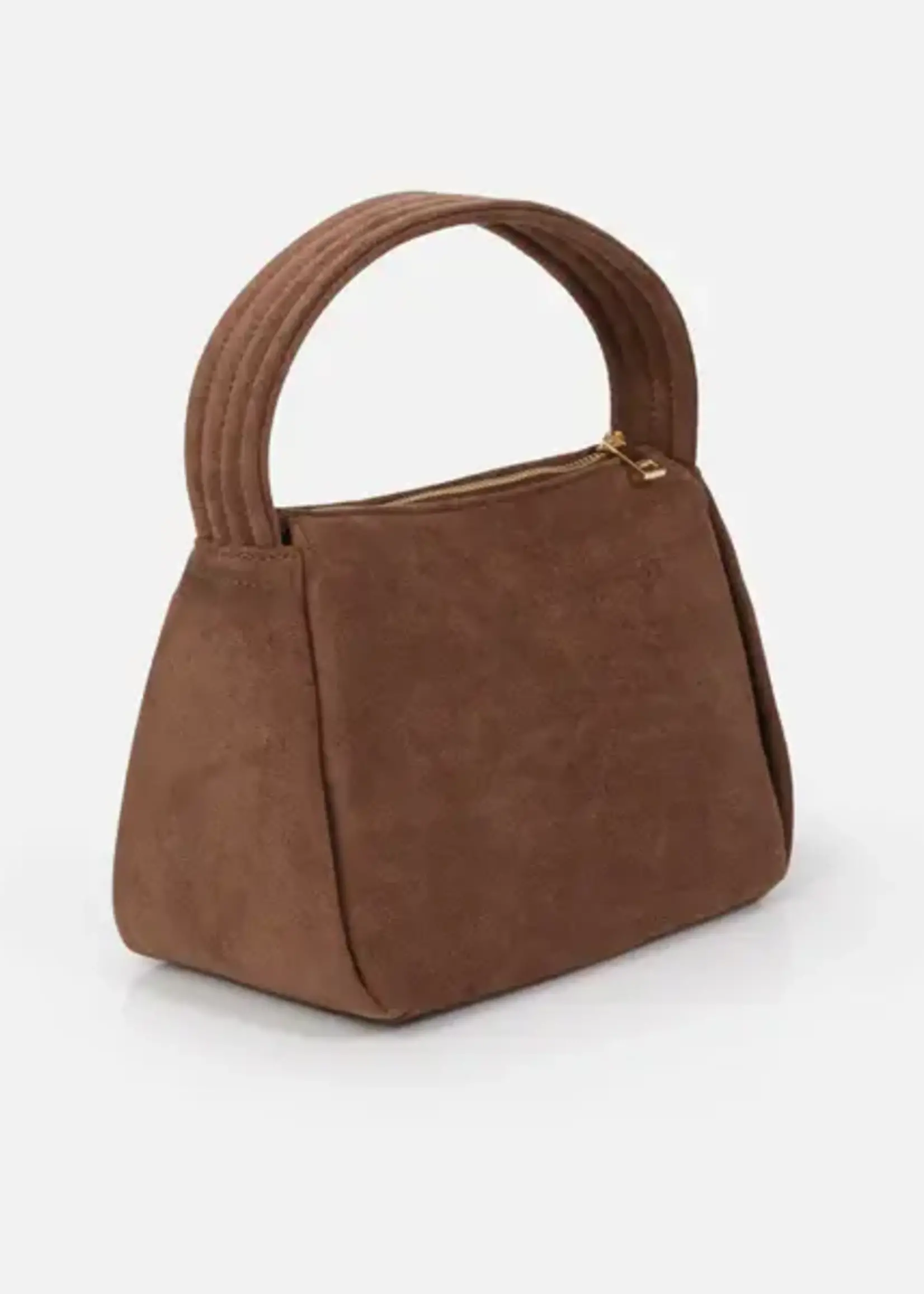 BIZOU BIZOU-SAC À MAIN BRUN PÂLE EFFET SUÈDE-7219