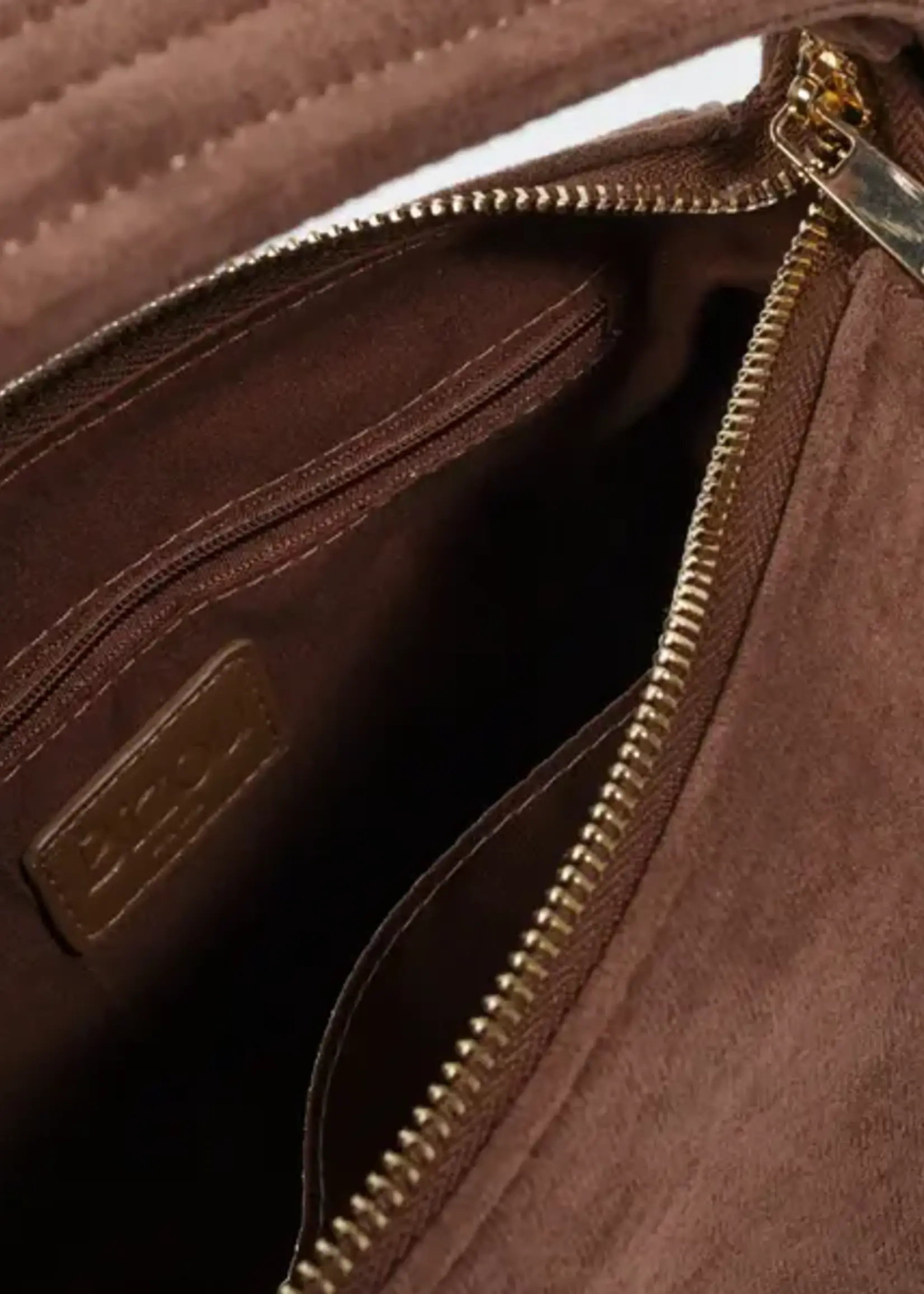BIZOU BIZOU-SAC À MAIN BRUN PÂLE EFFET SUÈDE-7219
