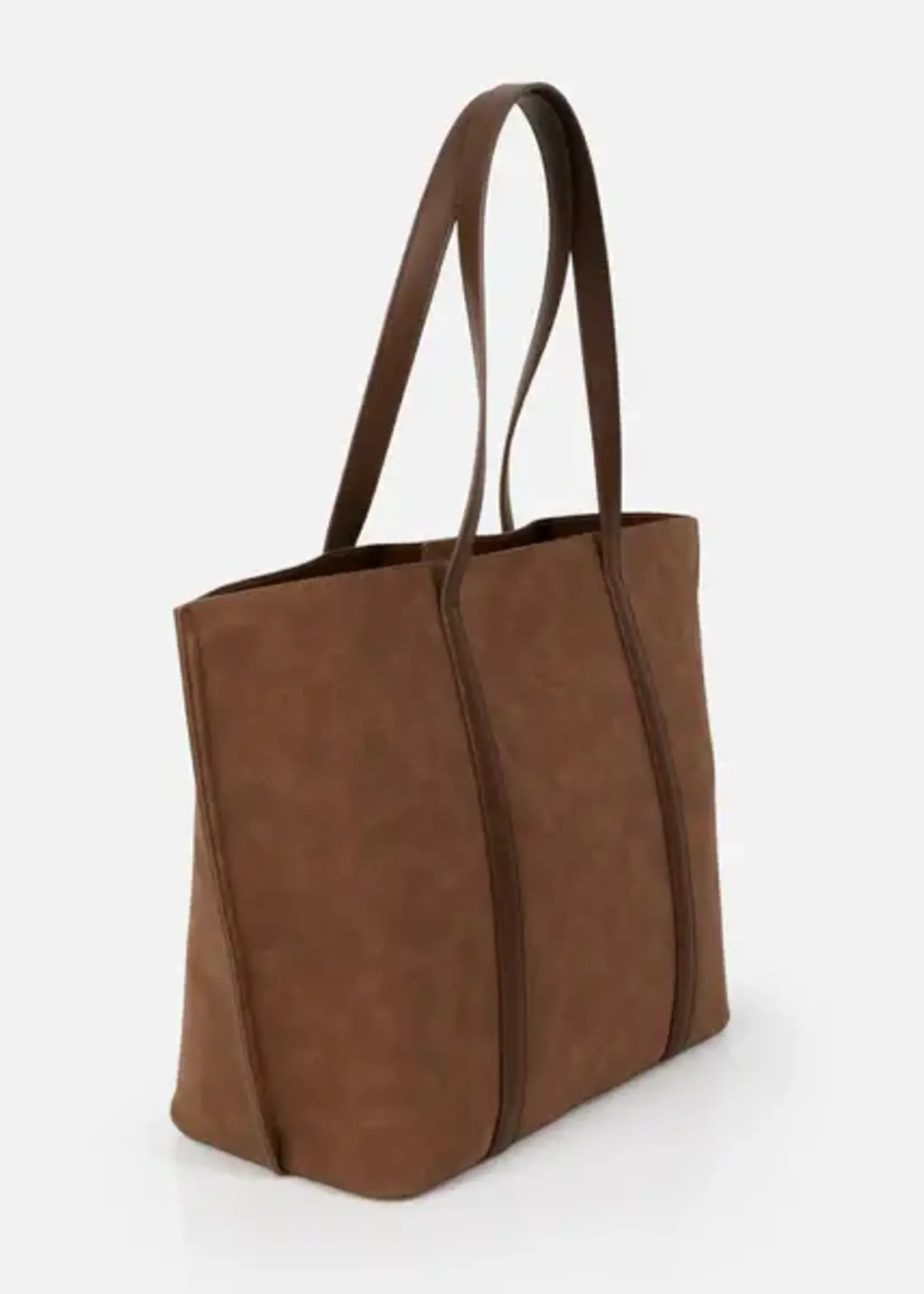 BIZOU BIZOU-SAC À MAIN BRUN PÂLE EFFET SUÈDE-7301