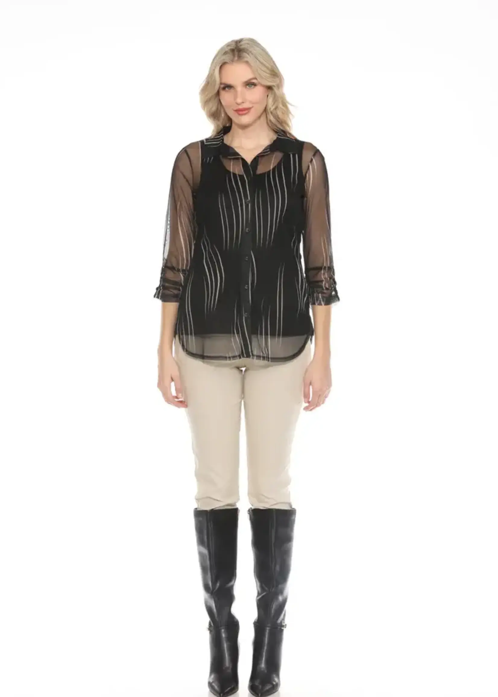 NEW LABEL-CHEMISIER TRANSPARENT-89024