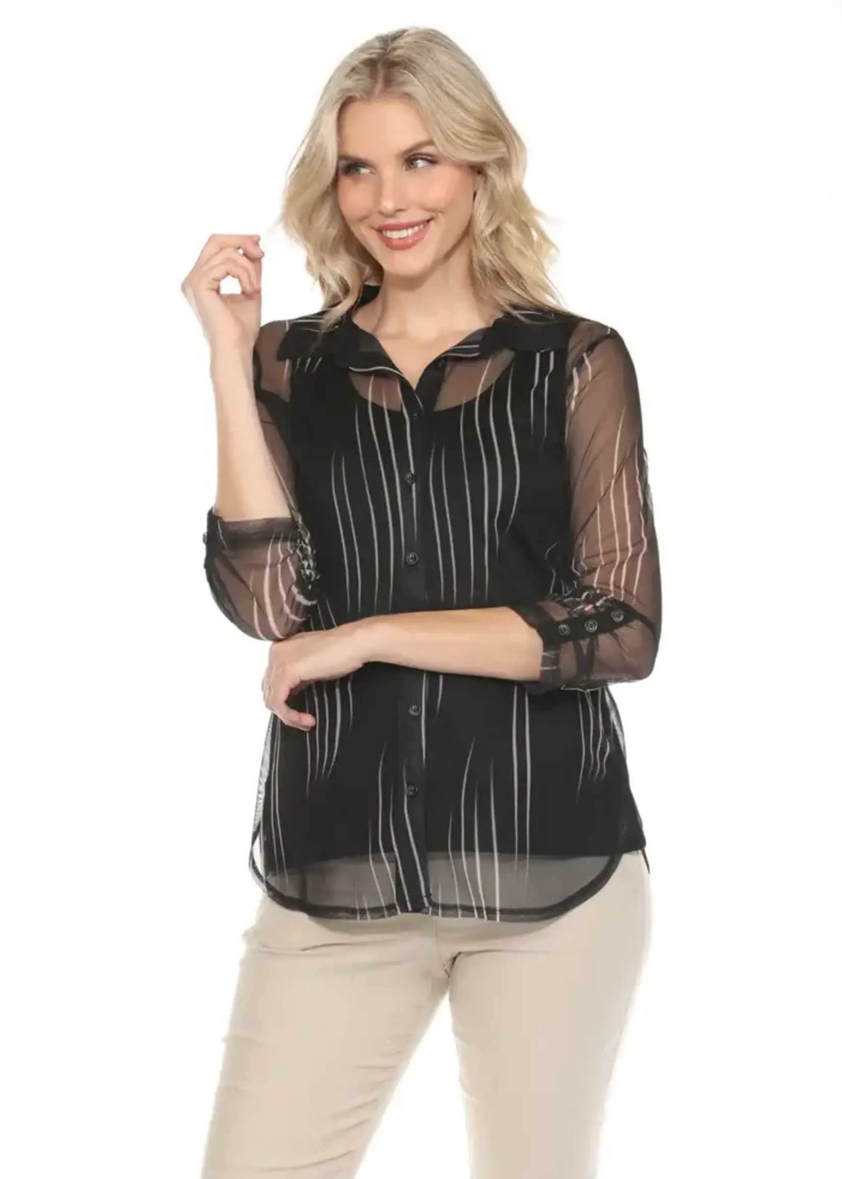 NEW LABEL-CHEMISIER TRANSPARENT-89024