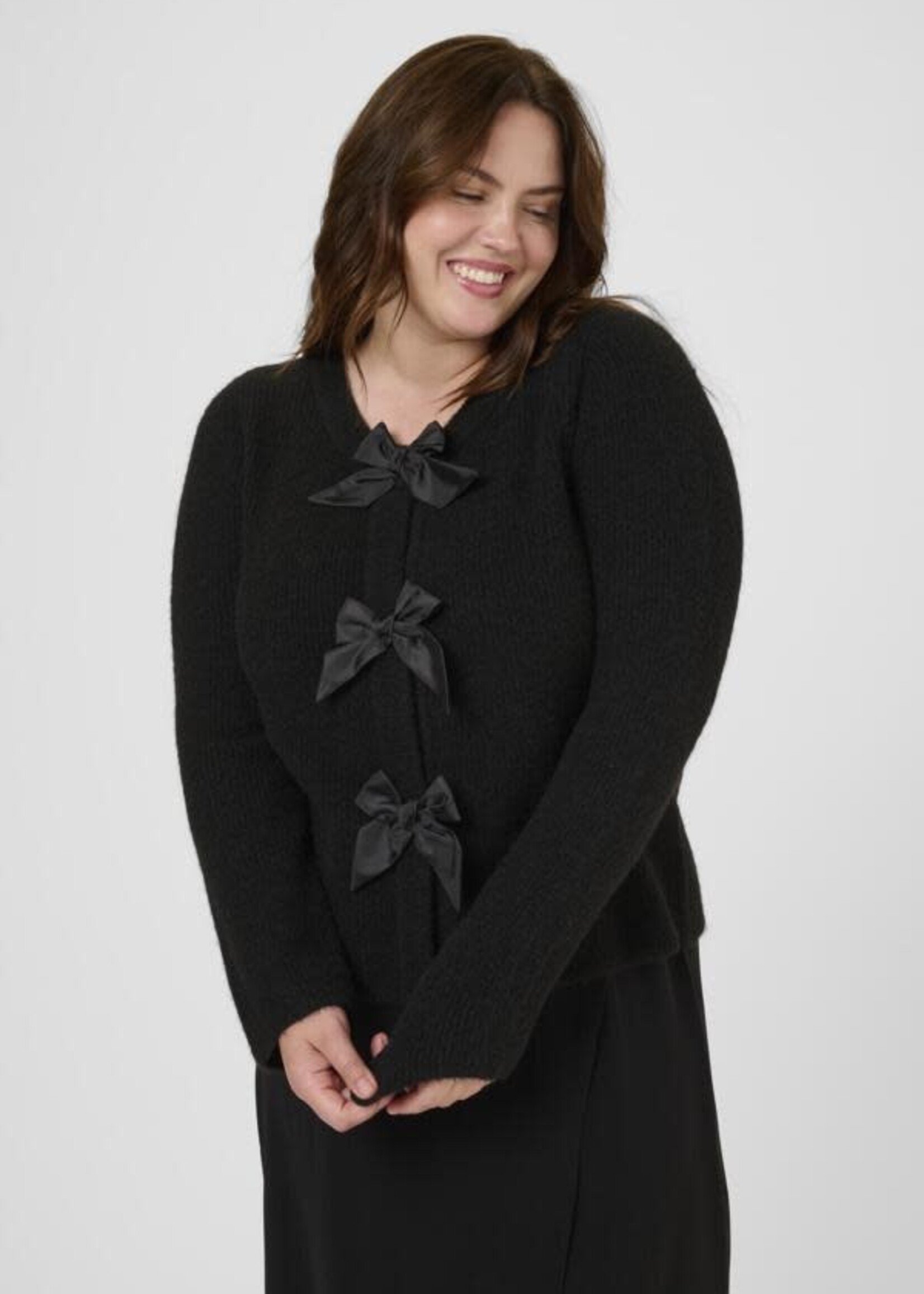 KAFFE CURVE KAFFE CURVE-CARDIGAN AVEC BOUCLES-10583784