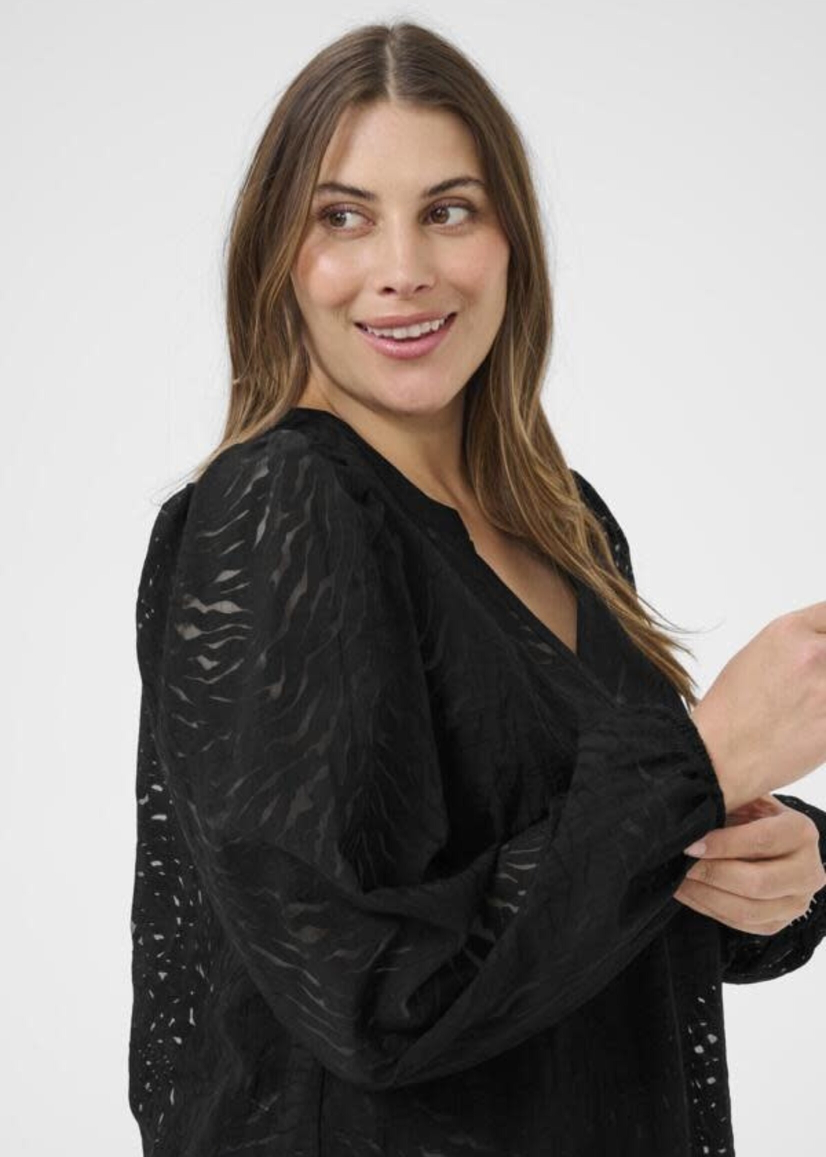 KAFFE CURVE KAFFE CURVE-CHEMISIER TRANSPARENT-10583682