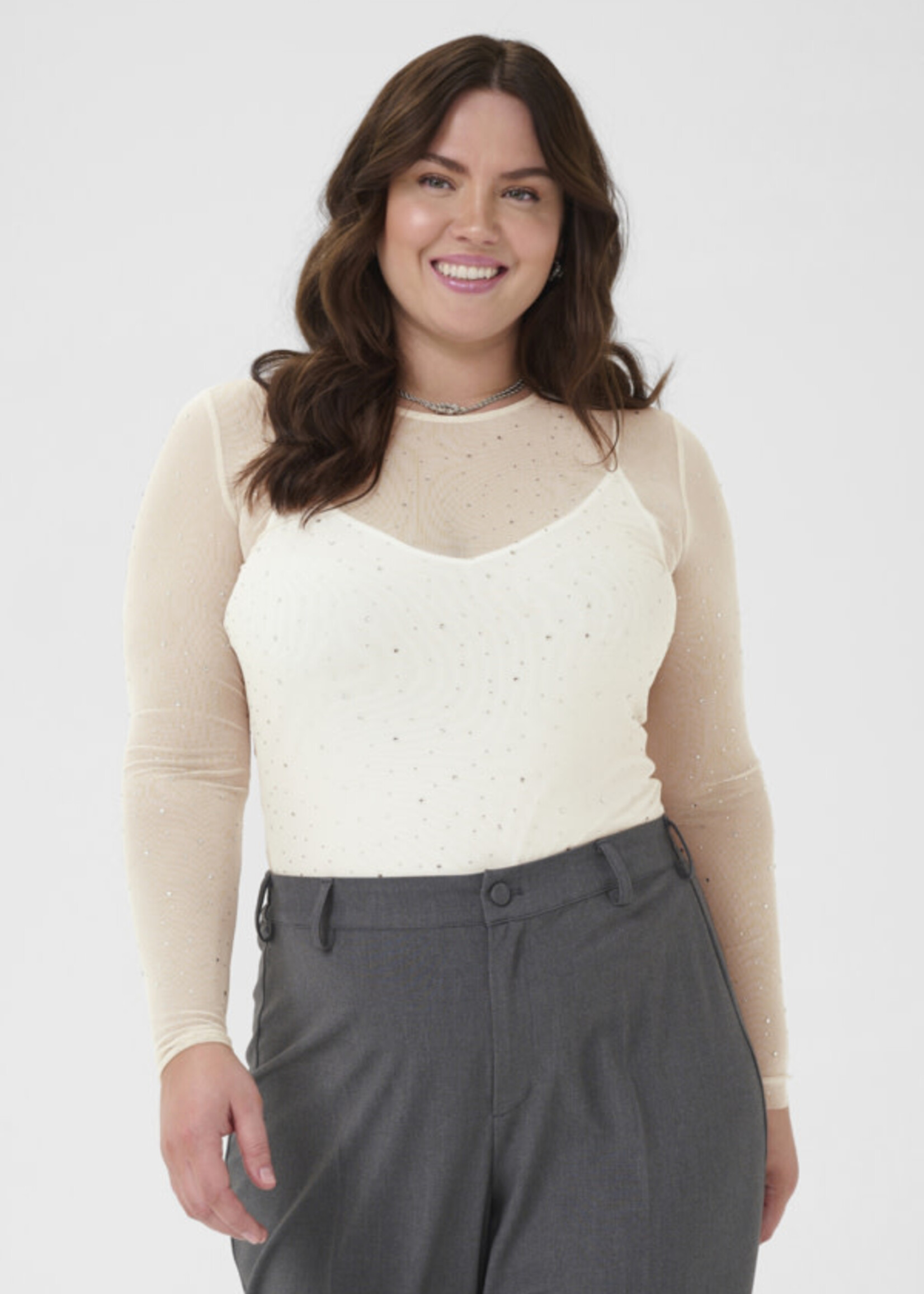 KAFFE CURVE KAFFE CURVE-CHANDAIL MESH BRILLANT-10583839