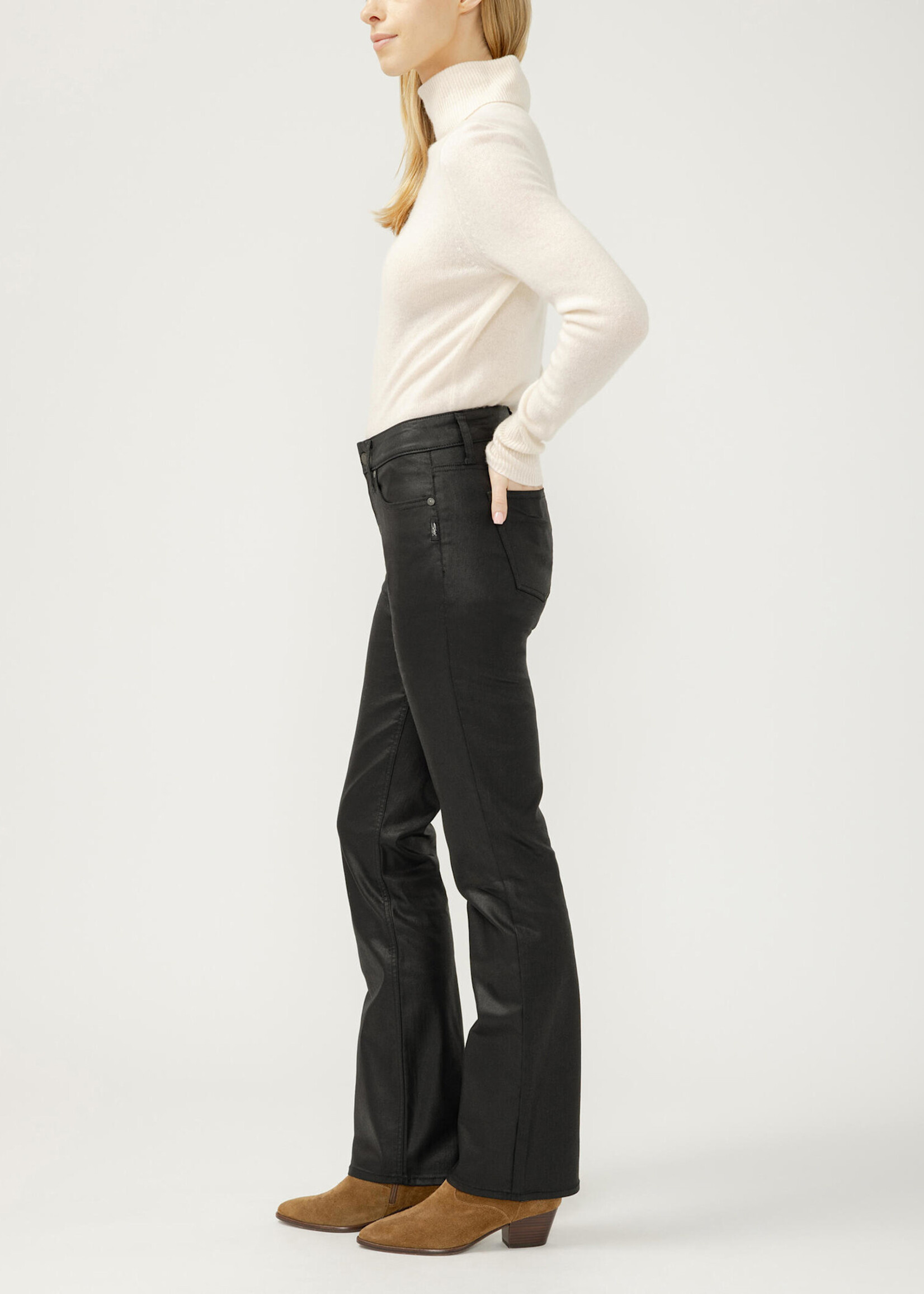 SILVER JEANS SILVER JEANS-SUKI MID RISE SLIM BOOTCUT COATED JEANS--L93616CCS667