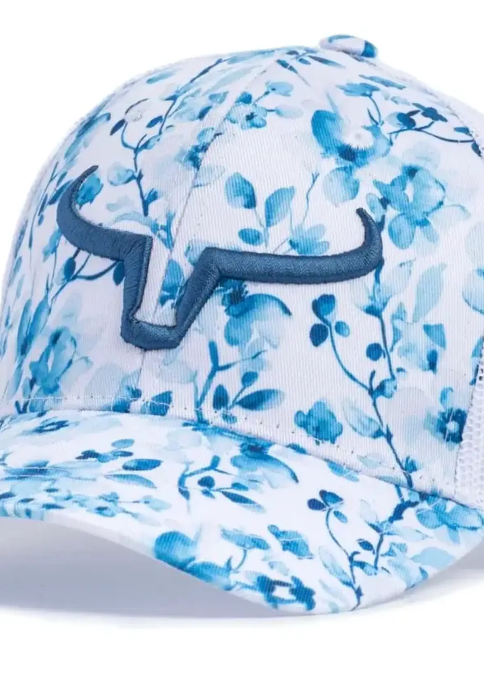 RANCH BRAND RANCH BRAND-CASQUETTE PONYTAIL FLEURIE CORNE TURQUOISE