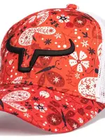 RANCH BRAND RANCH BRAND-CASQUETTE PONYTAIL PAPILLON CORAIL AVEC CORNES NOIRES