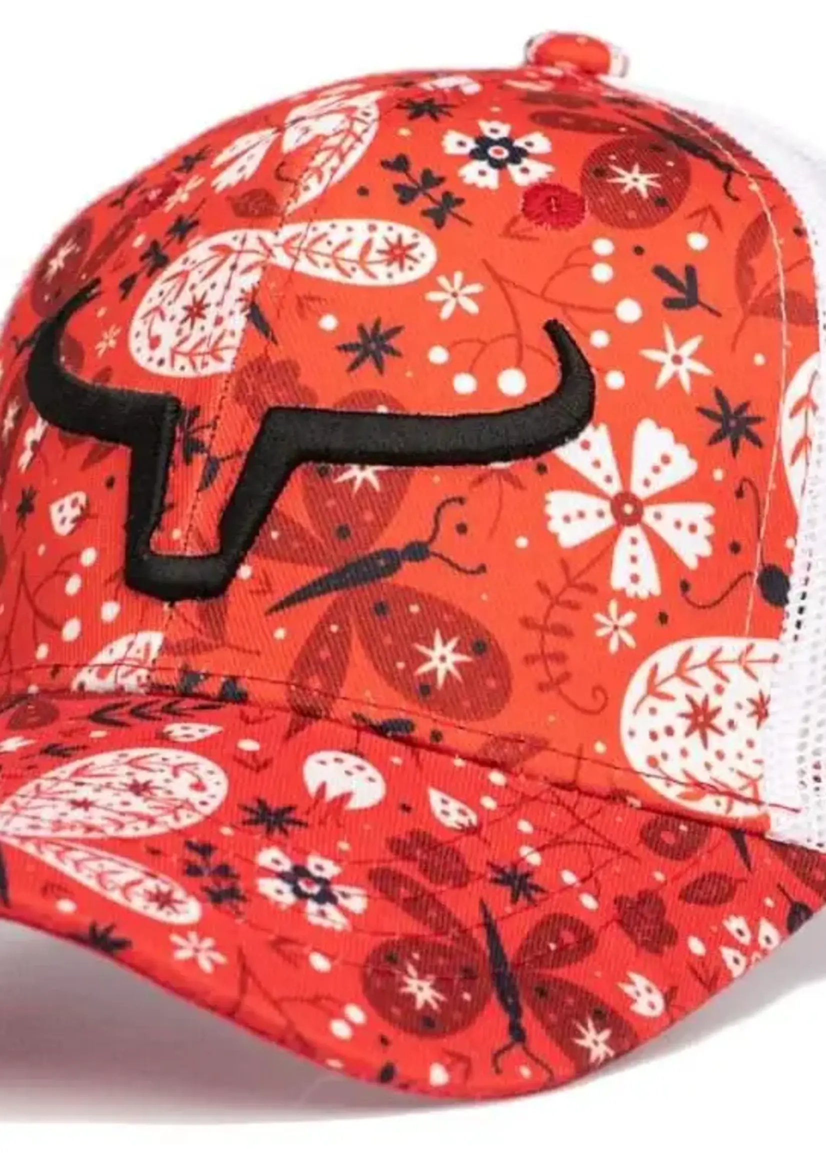 RANCH BRAND RANCH BRAND-CASQUETTE PONYTAIL PAPILLON CORAIL AVEC CORNES NOIRES
