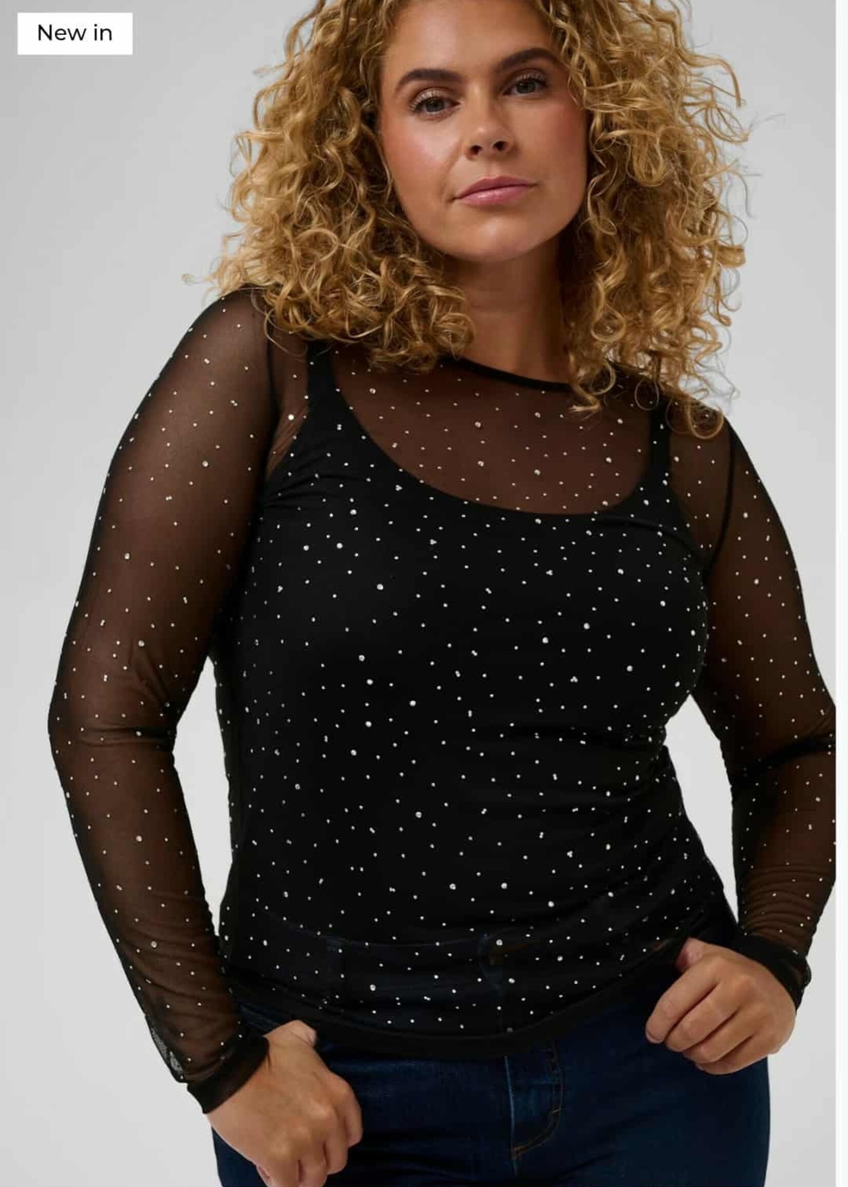 KAFFE CURVE KAFFE CURVE-CHANDAIL MESH BRILLANT-10583839