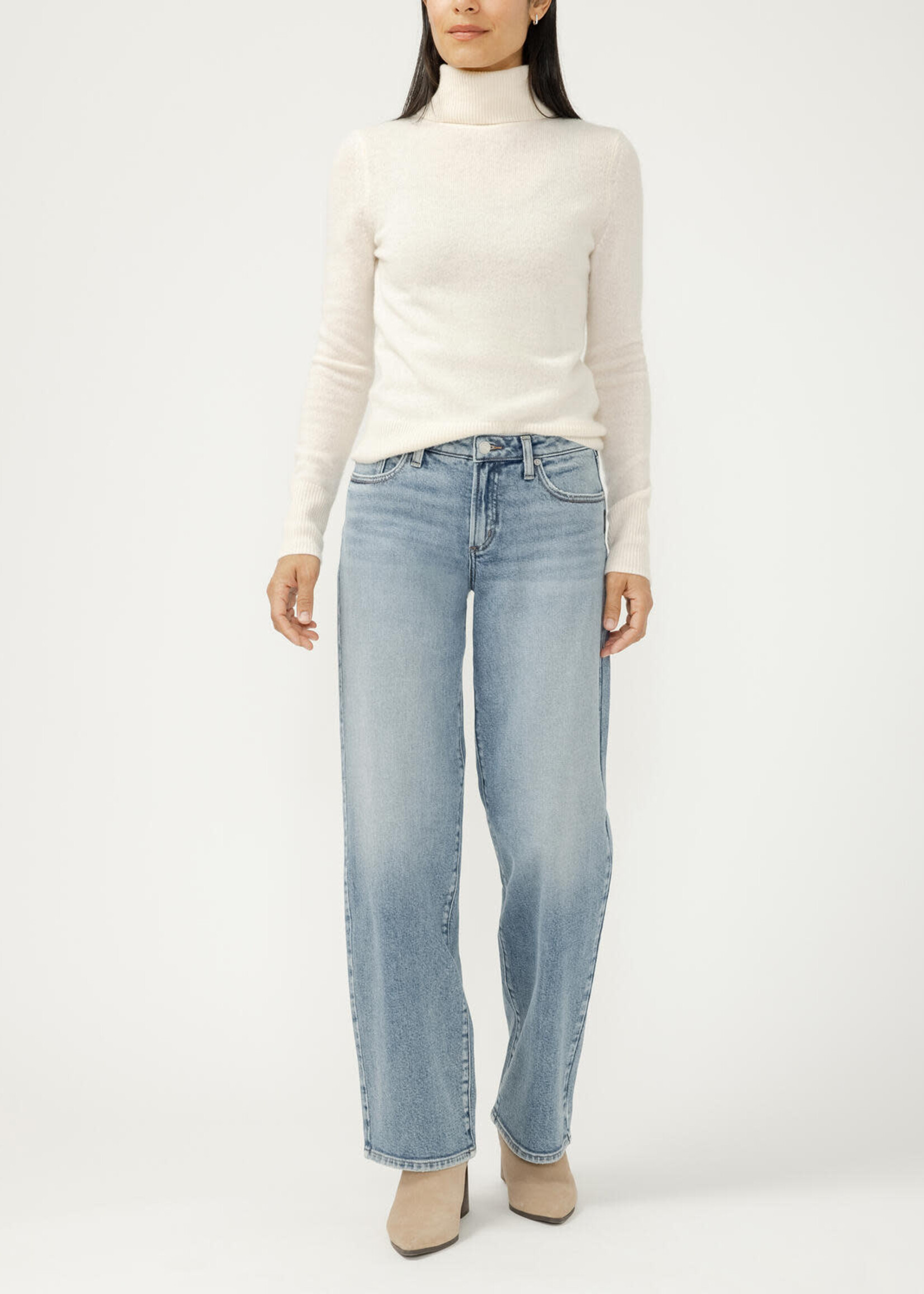 SILVER JEANS SILVER JEANS-LOOSE AND LOW RISE JAMBE DROITE-L26412AGR221