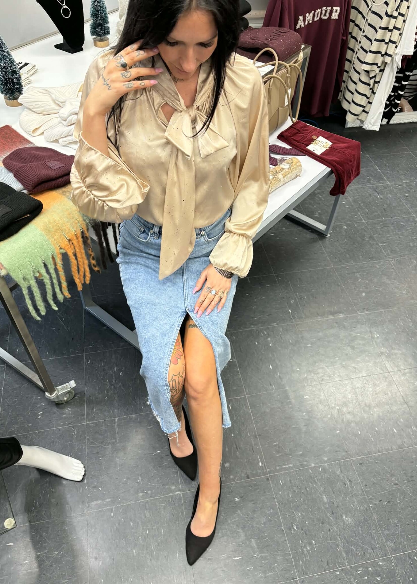 BH JEANS BH JEANS-BLOUSE SATIN BRILLANTE-13235