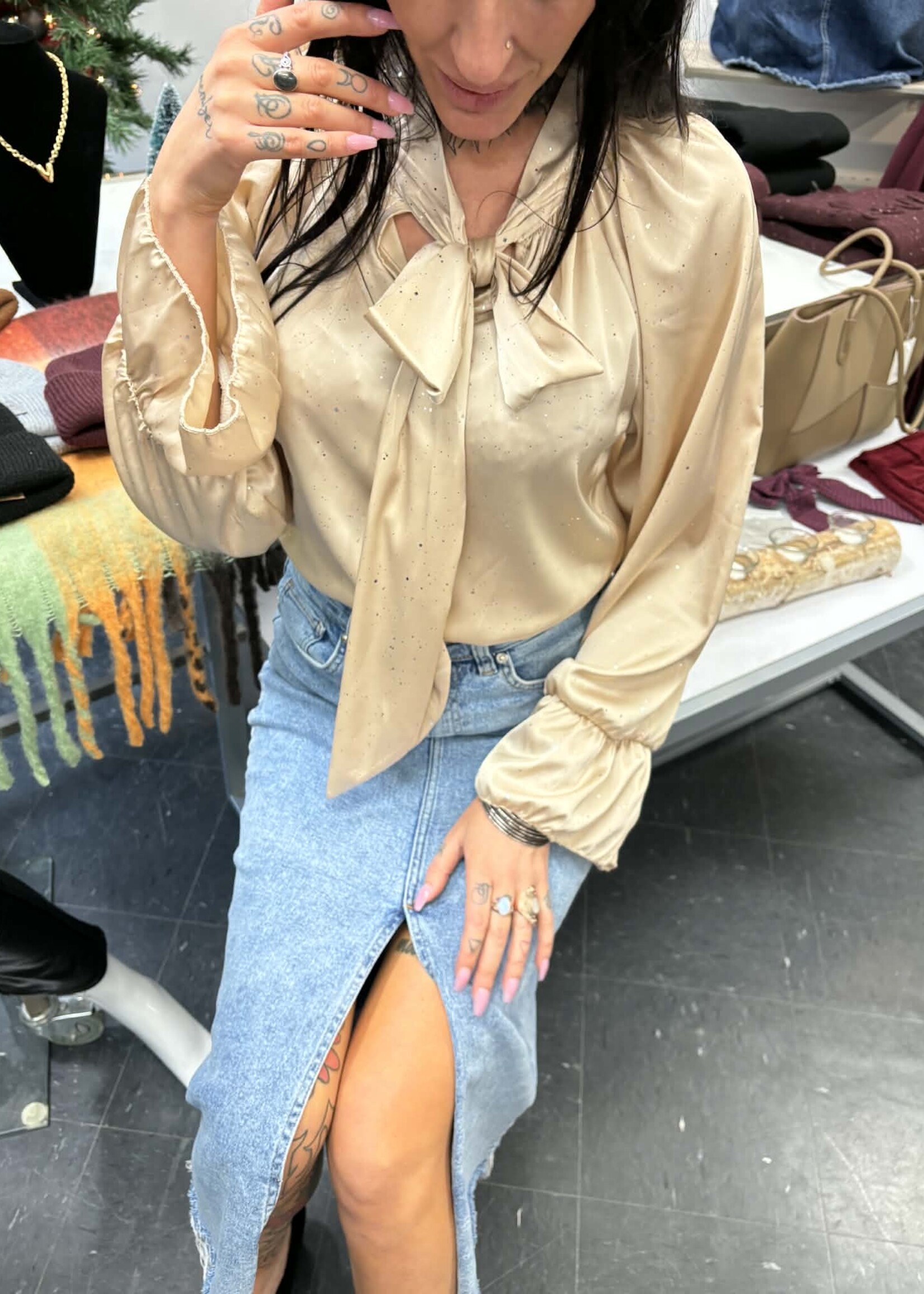 BH JEANS BH JEANS-BLOUSE SATIN BRILLANTE-13235