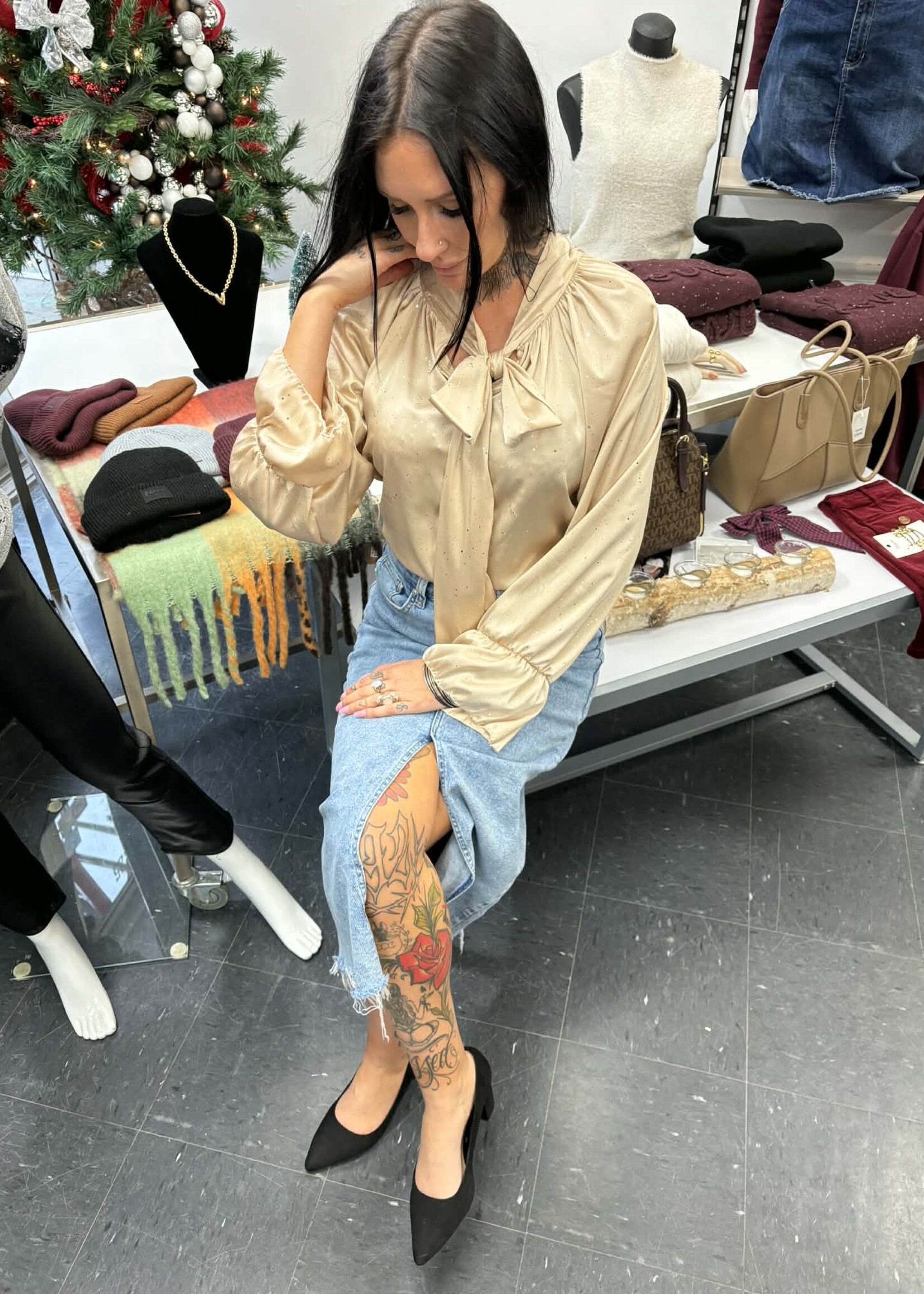 BH JEANS BH JEANS-BLOUSE SATIN BRILLANTE-13235