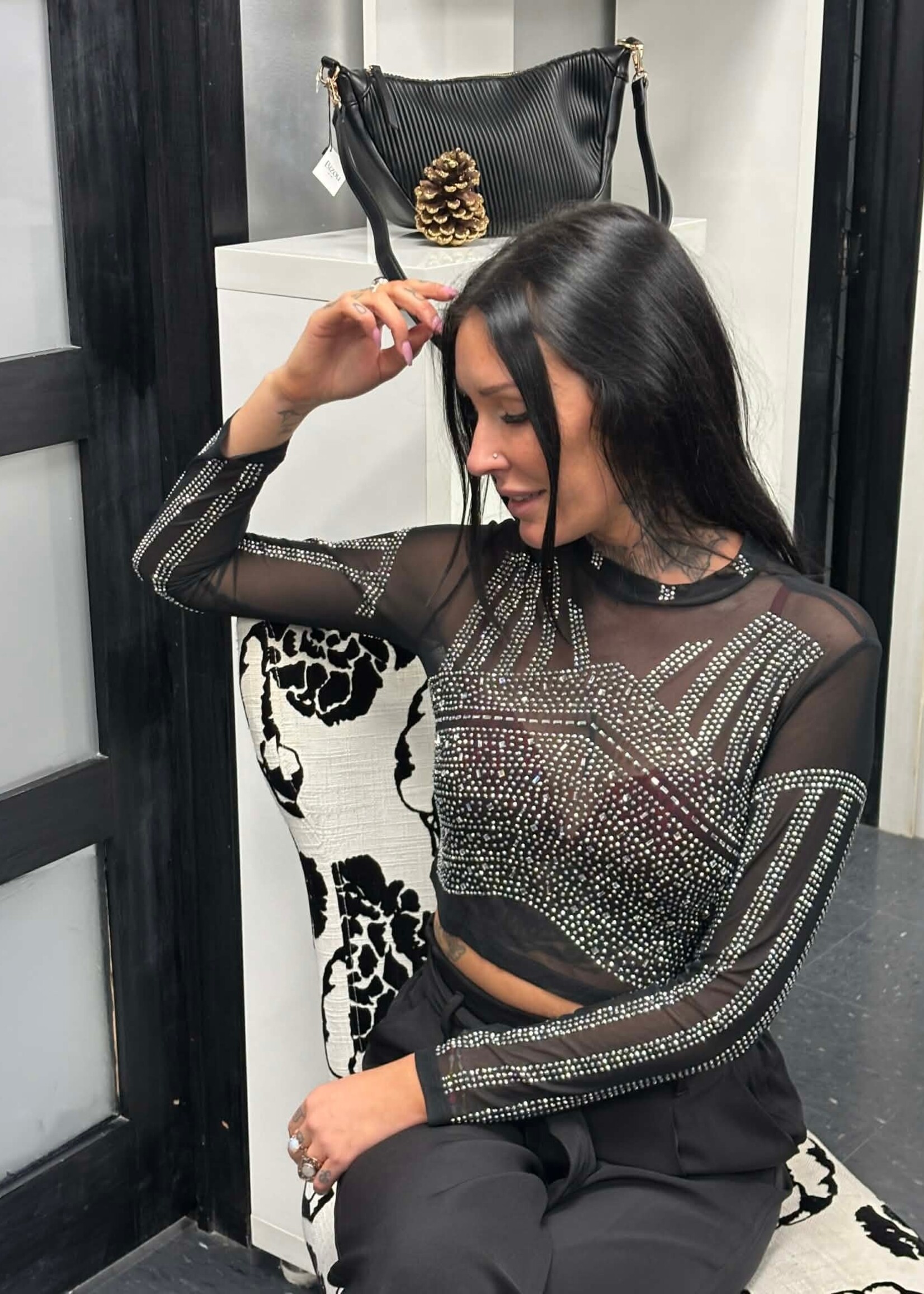 BH JEANS BH JEANS-CHANDAIL MESH BRILLANT-2029