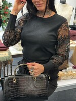 BH JEANS BH JEANS-CHANDAIL MANCHE DENTELLE-L900