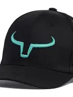 RANCH BRAND RANCH BRAND-CASQUETTE PONYTAIL FEMME NOIR & MESH NOIR CORNE TURQUOISE