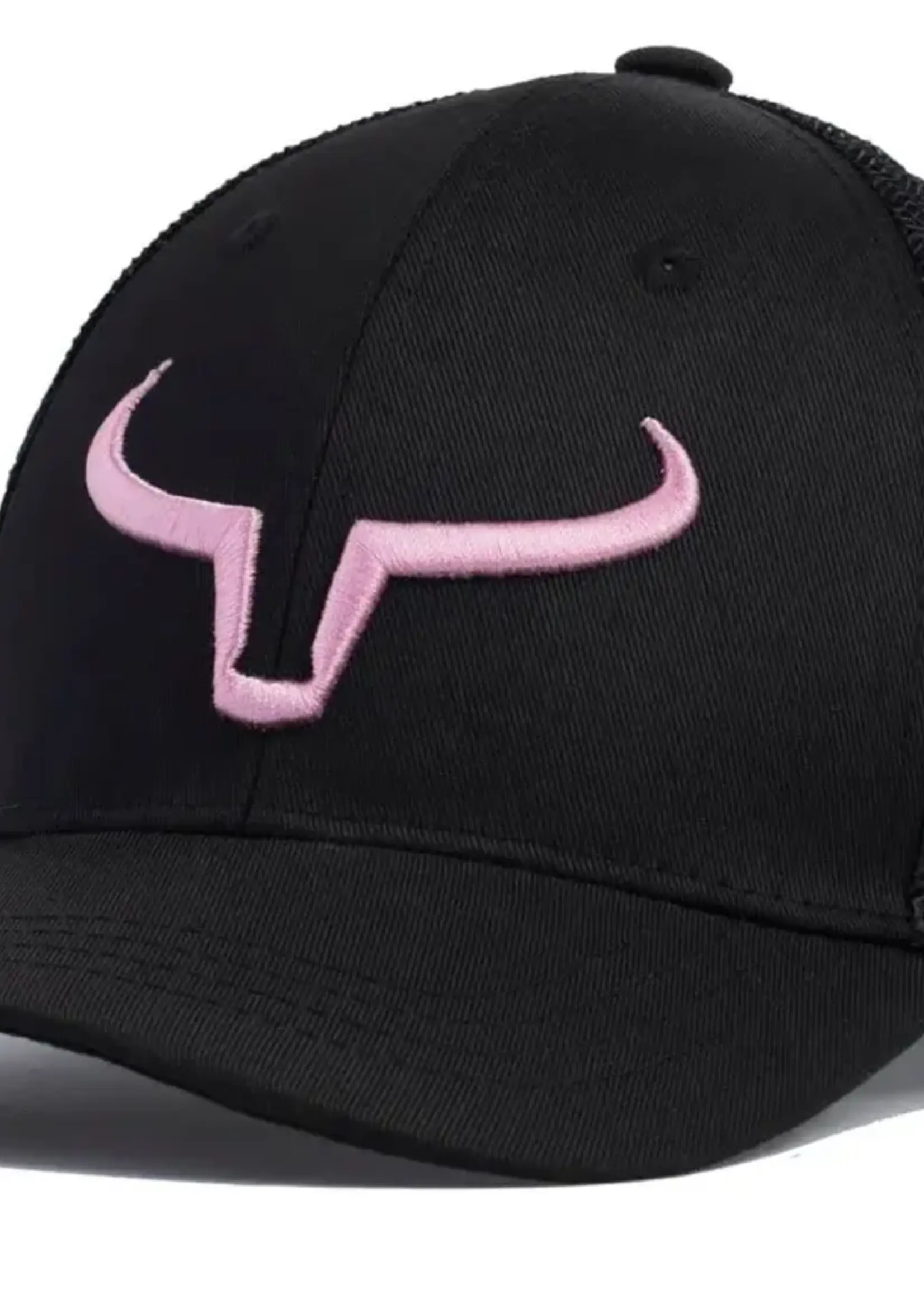 RANCH BRAND RANCH BRAND-CASQUETTE PONYTAIL FEMME NOIR & MESH NOIR CORNE ROSE