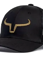 RANCH BRAND RANCH BRAND-CASQUETTE PONYTAIL FEMME NOIR & MESH NOIR AVEC CORNE BRUNE