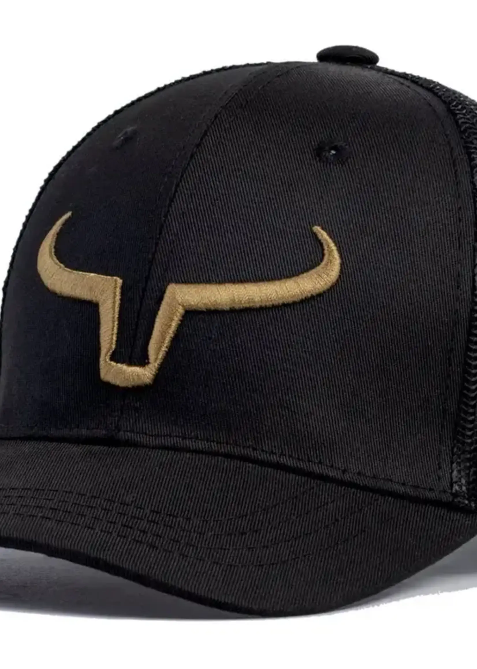 RANCH BRAND RANCH BRAND-CASQUETTE PONYTAIL FEMME NOIR & MESH NOIR AVEC CORNE BRUNE