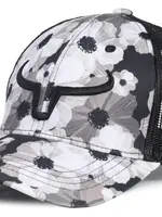 RANCH BRAND RANCH BRAND-CASQUETTE PONYTAIL FLEURI BLANCHE ET NOIRE-CORNE NOIRE