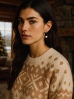 BIZOU BIZOU-FINES ANNEAUX DORÉES AVEC PERLES RONDES-6601