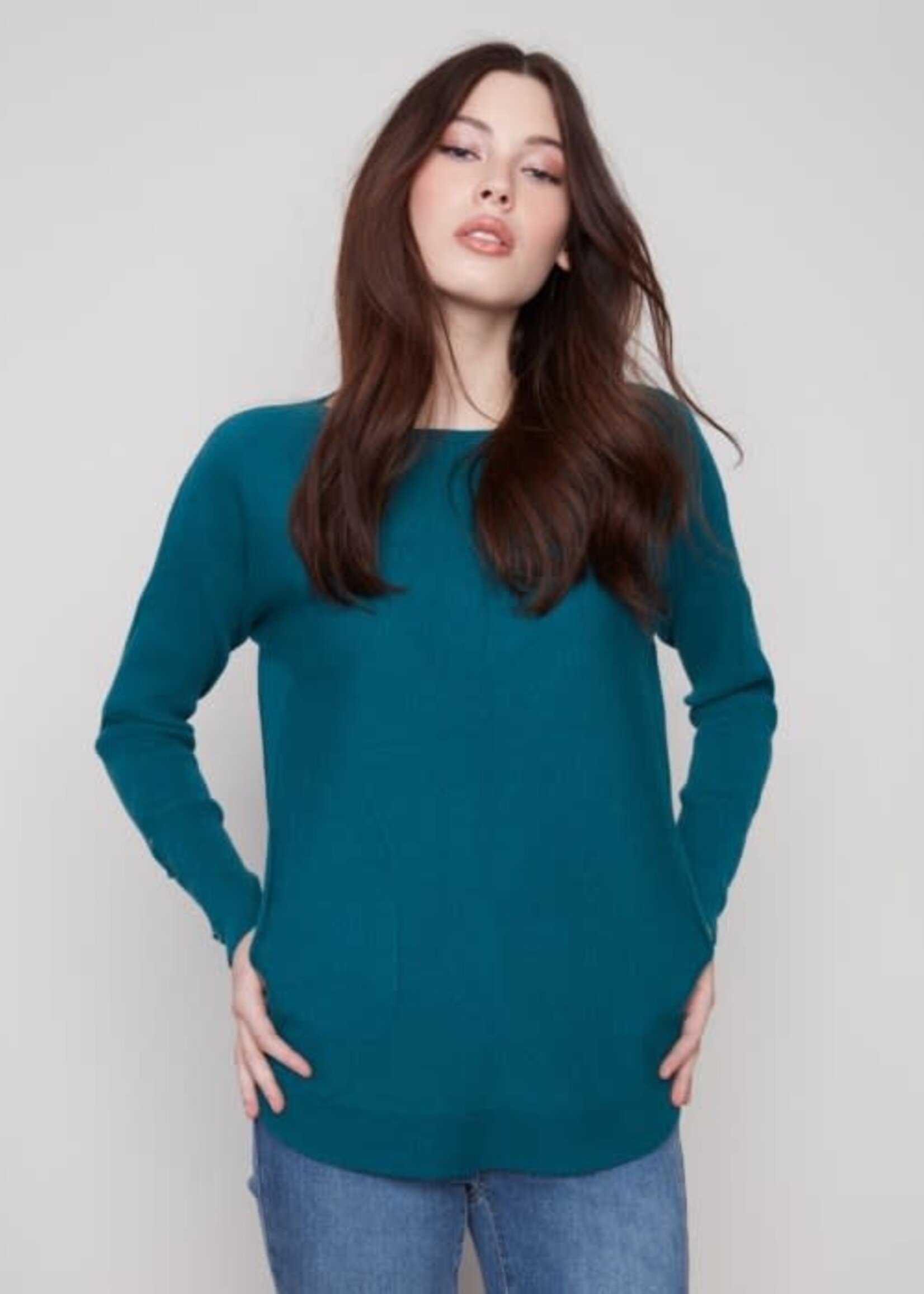 CHARLIE B CHARLIE-B SWEATER LACE-UP CUFFS-C2380Y-891