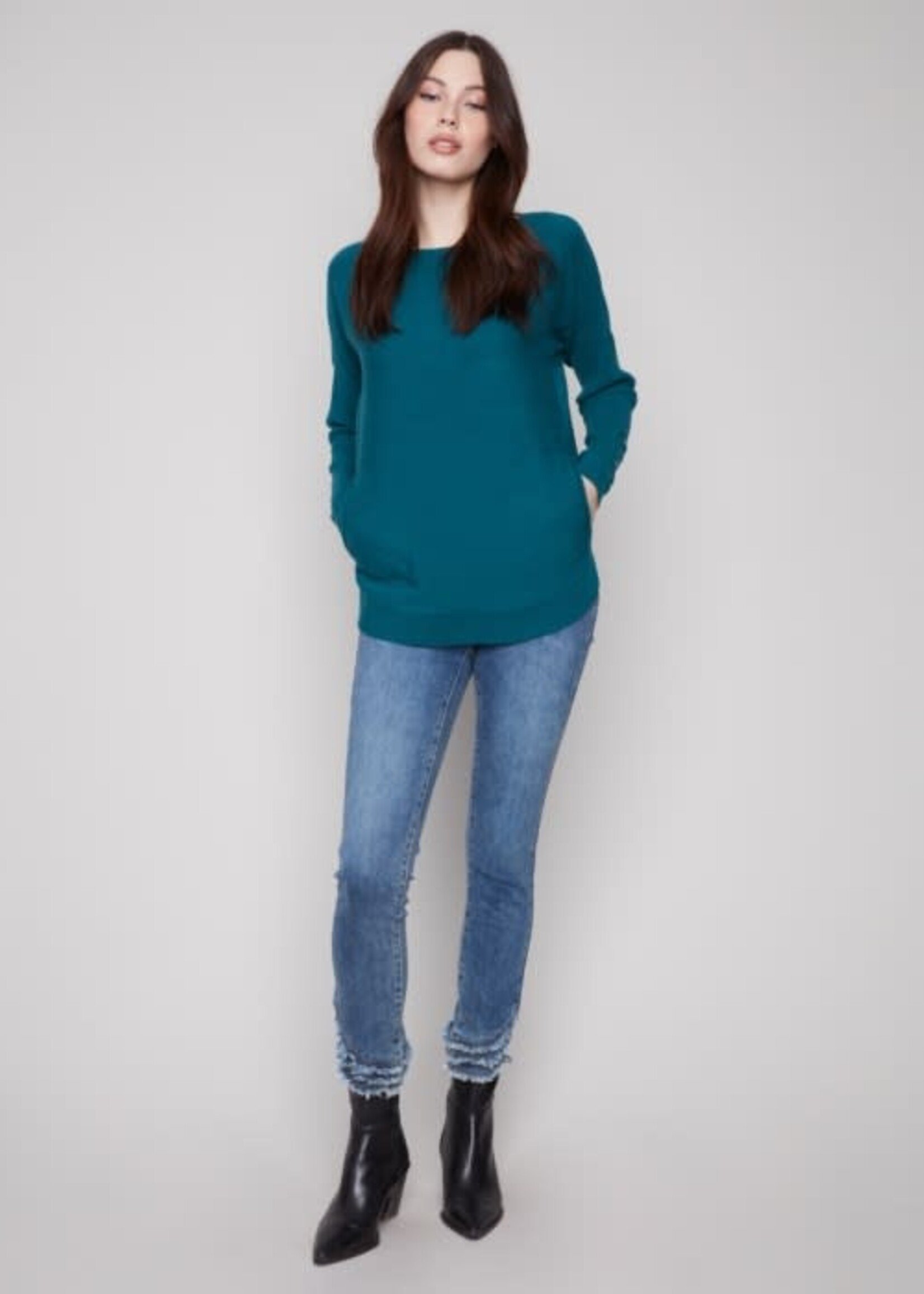 CHARLIE B CHARLIE-B SWEATER LACE-UP CUFFS-C2380Y-891