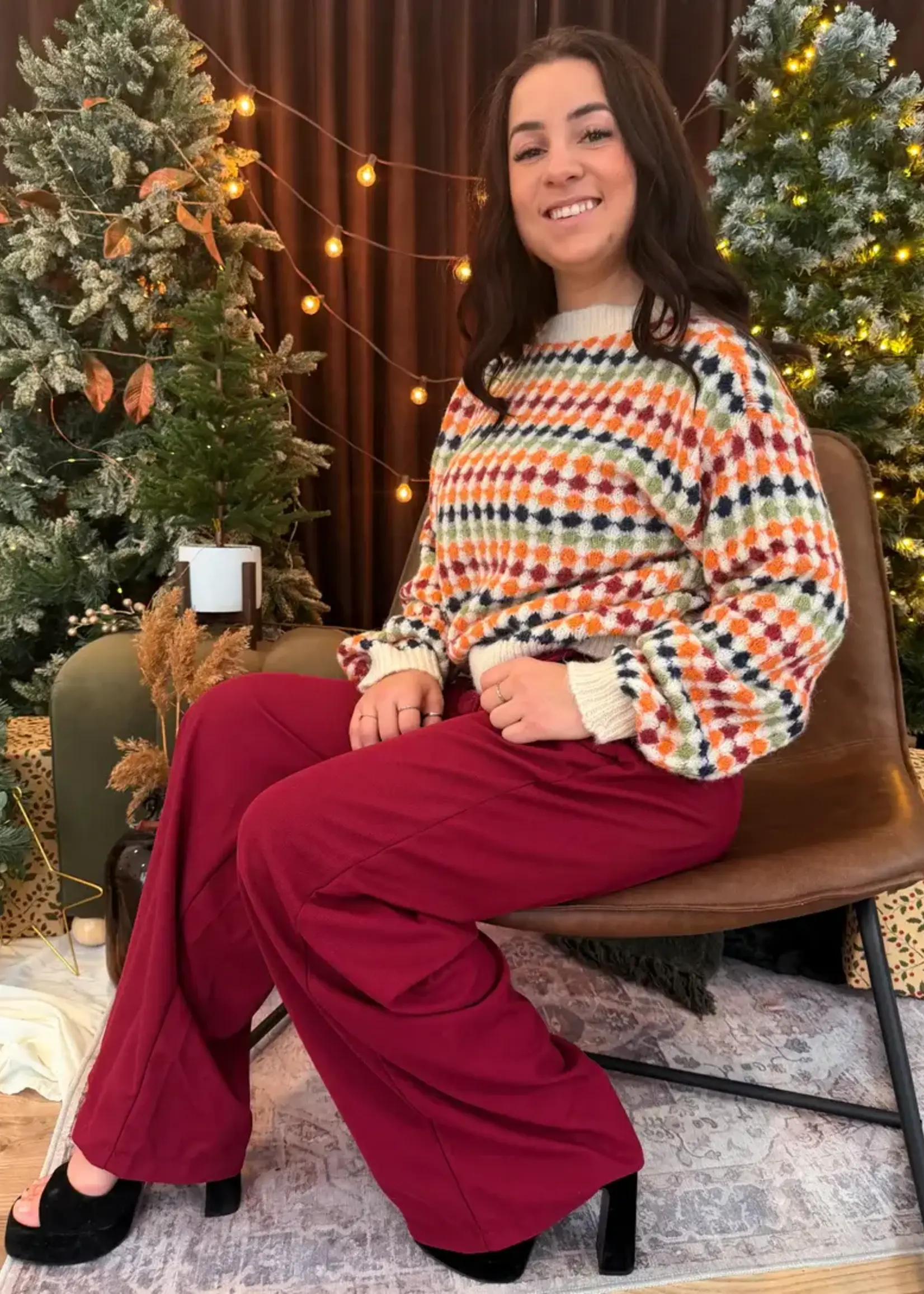 MP COLLECTION MP COLLECTION-PANTALON WAFFLE