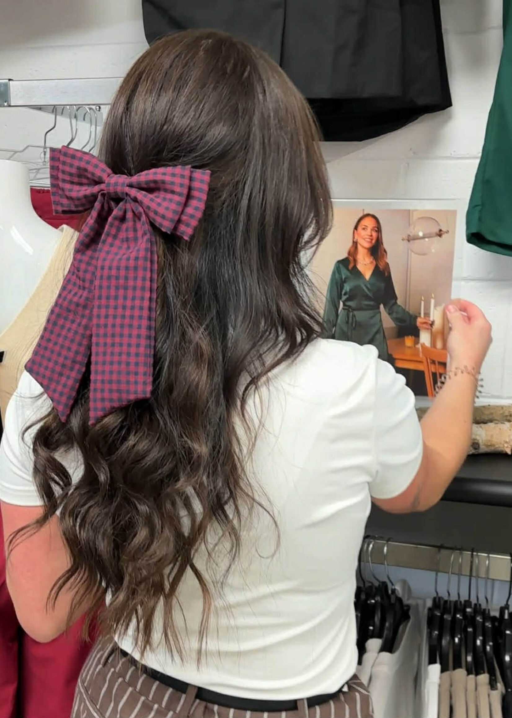 BIZOU BIZOU-BOUCLE À CARREAUX BOURGOGNE-7684