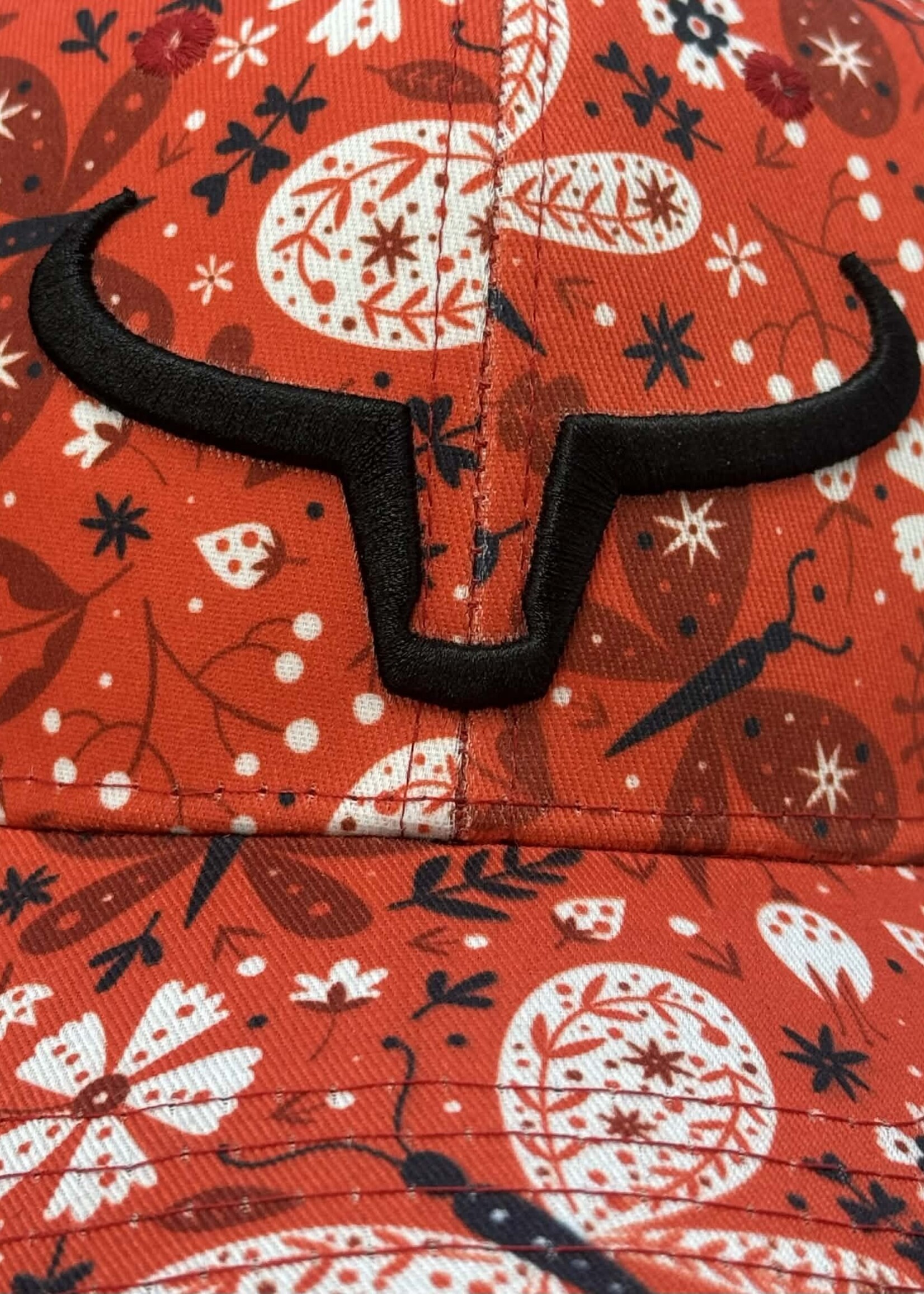 RANCH BRAND RANCH BRAND-CASQUETTE PONYTAIL PAPILLON CORAIL AVEC CORNES NOIRES