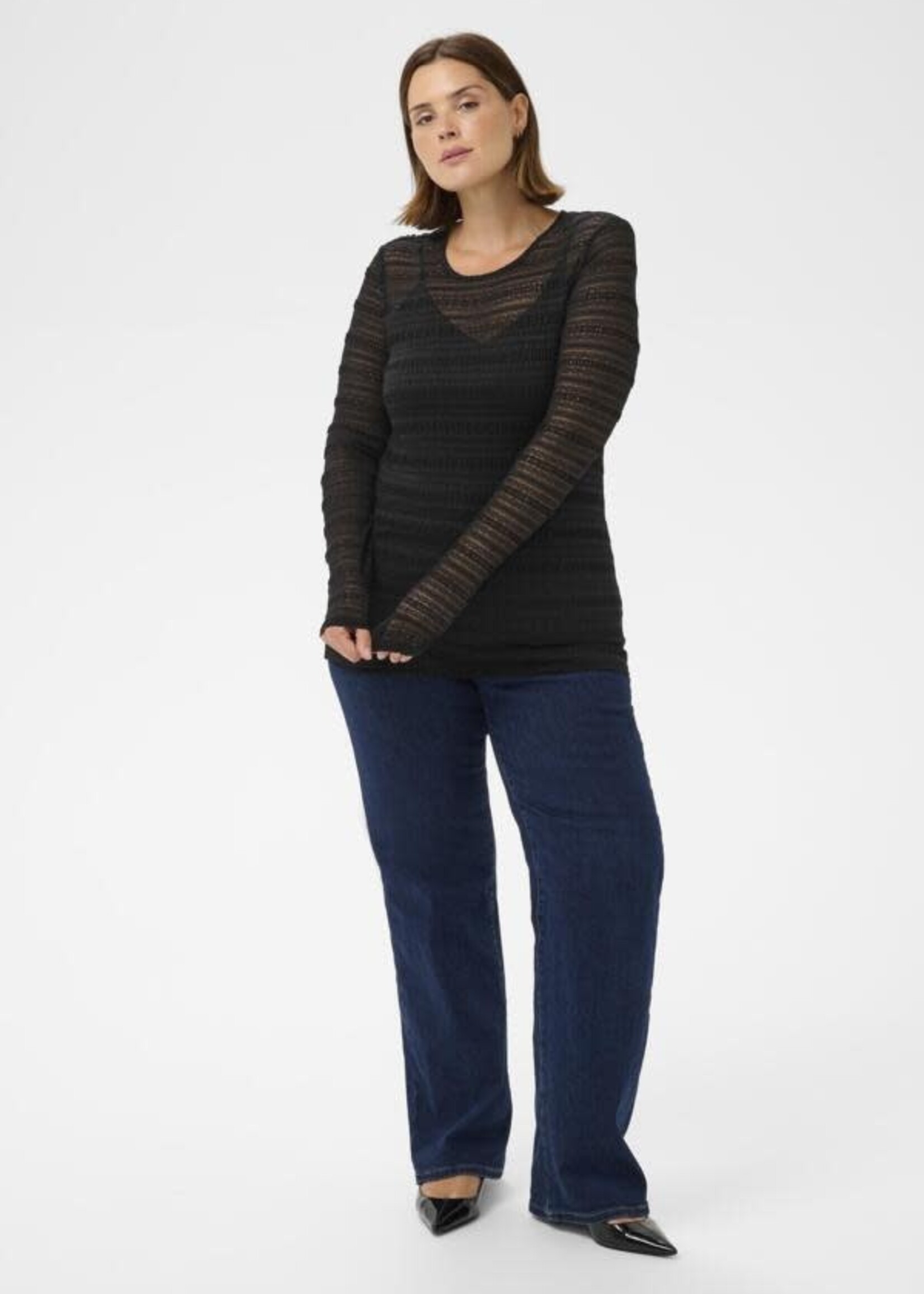 KAFFE CURVE KAFFE CURVE-CHANDAIL DENTELLE-10583888