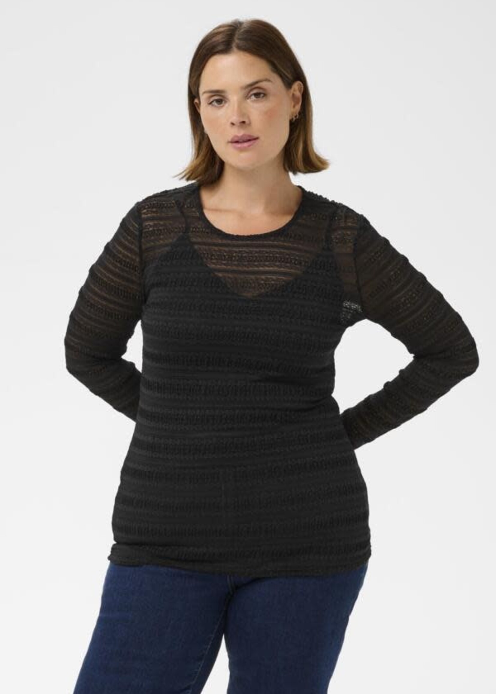 KAFFE CURVE KAFFE CURVE-CHANDAIL DENTELLE-10583888