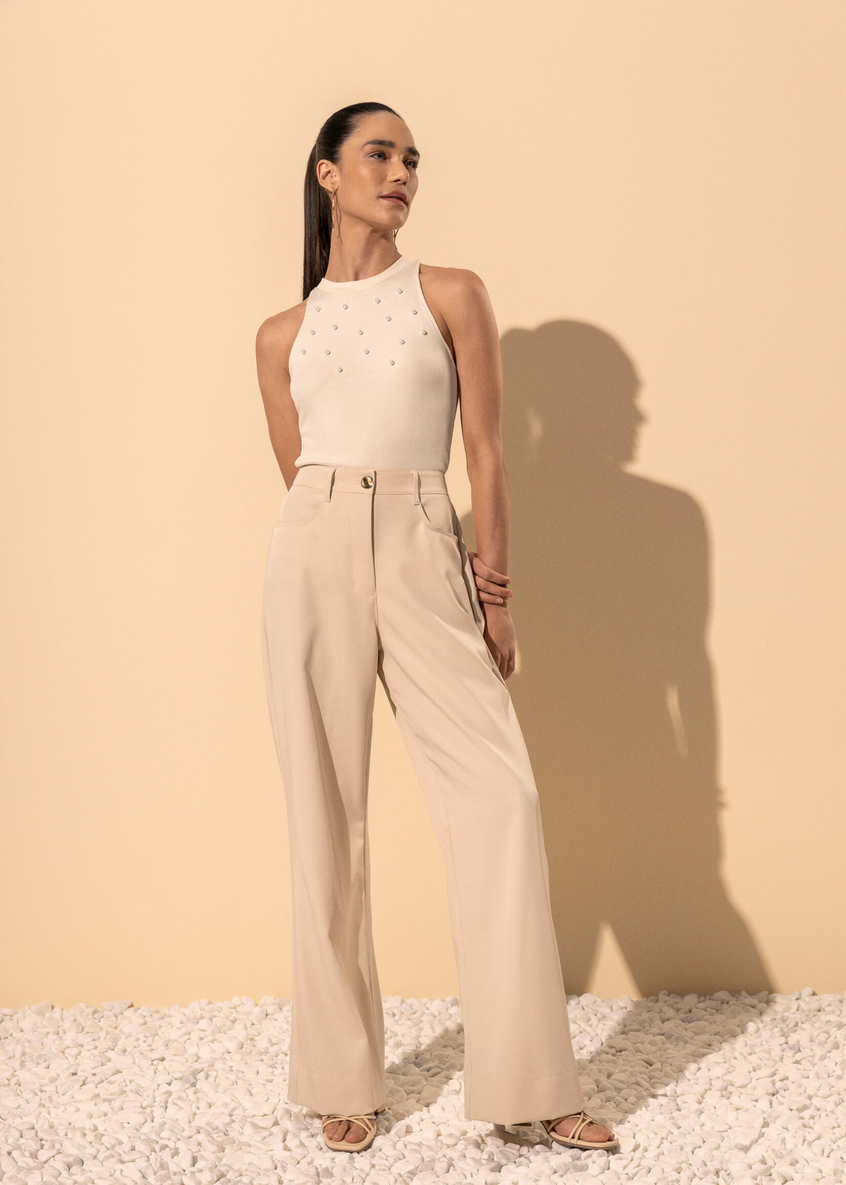 LEZALEZ LEZALEZ-CAMISOLE AVEC PERLES-5364E