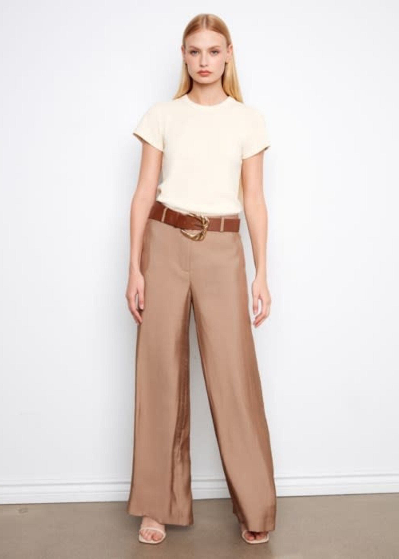 CHARLIE B CHARLIE B-PANTALON SATINÉ-C5756