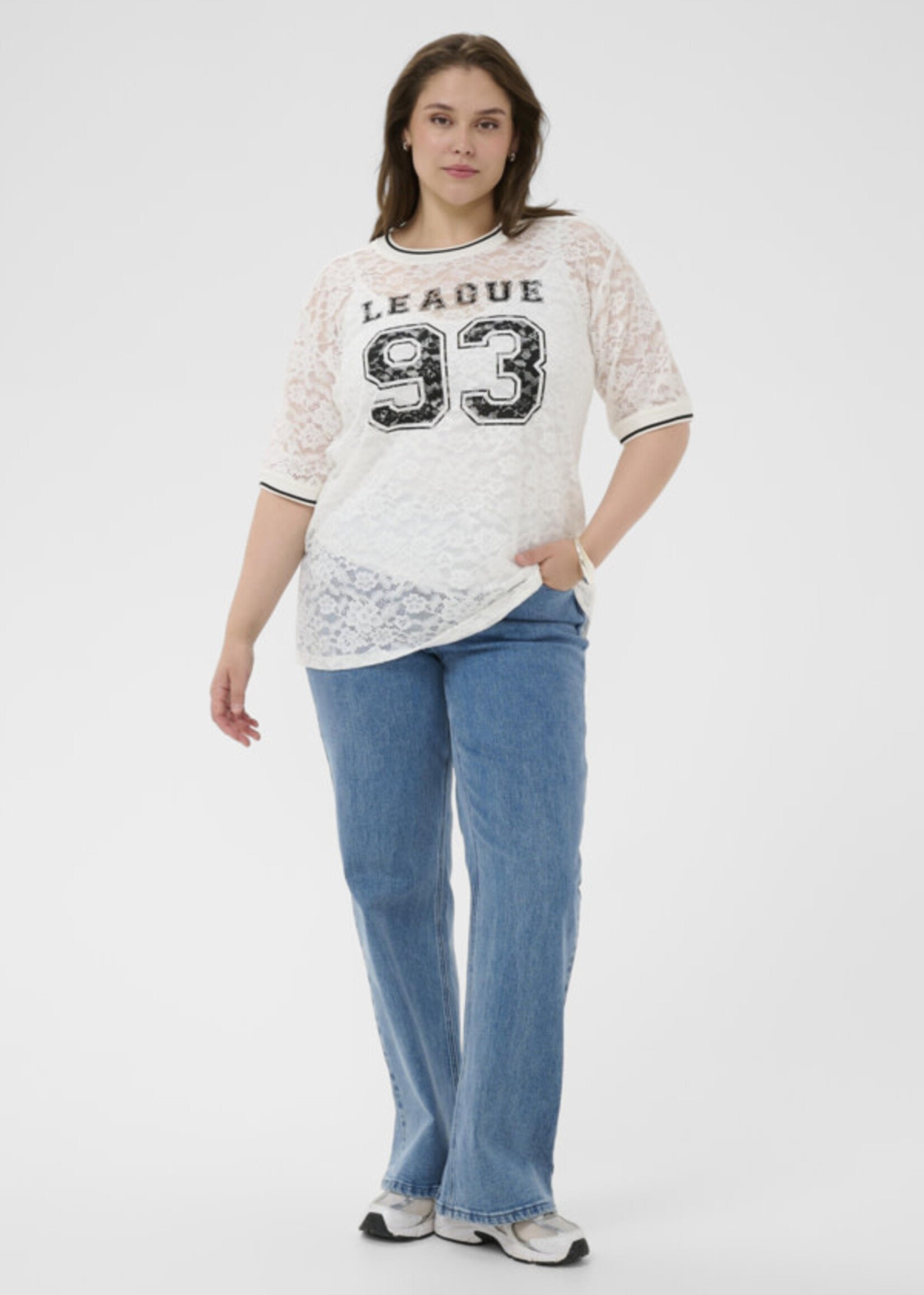 KAFFE CURVE KAFFE CURVE-T-SHIRT DENTELLE-10584066