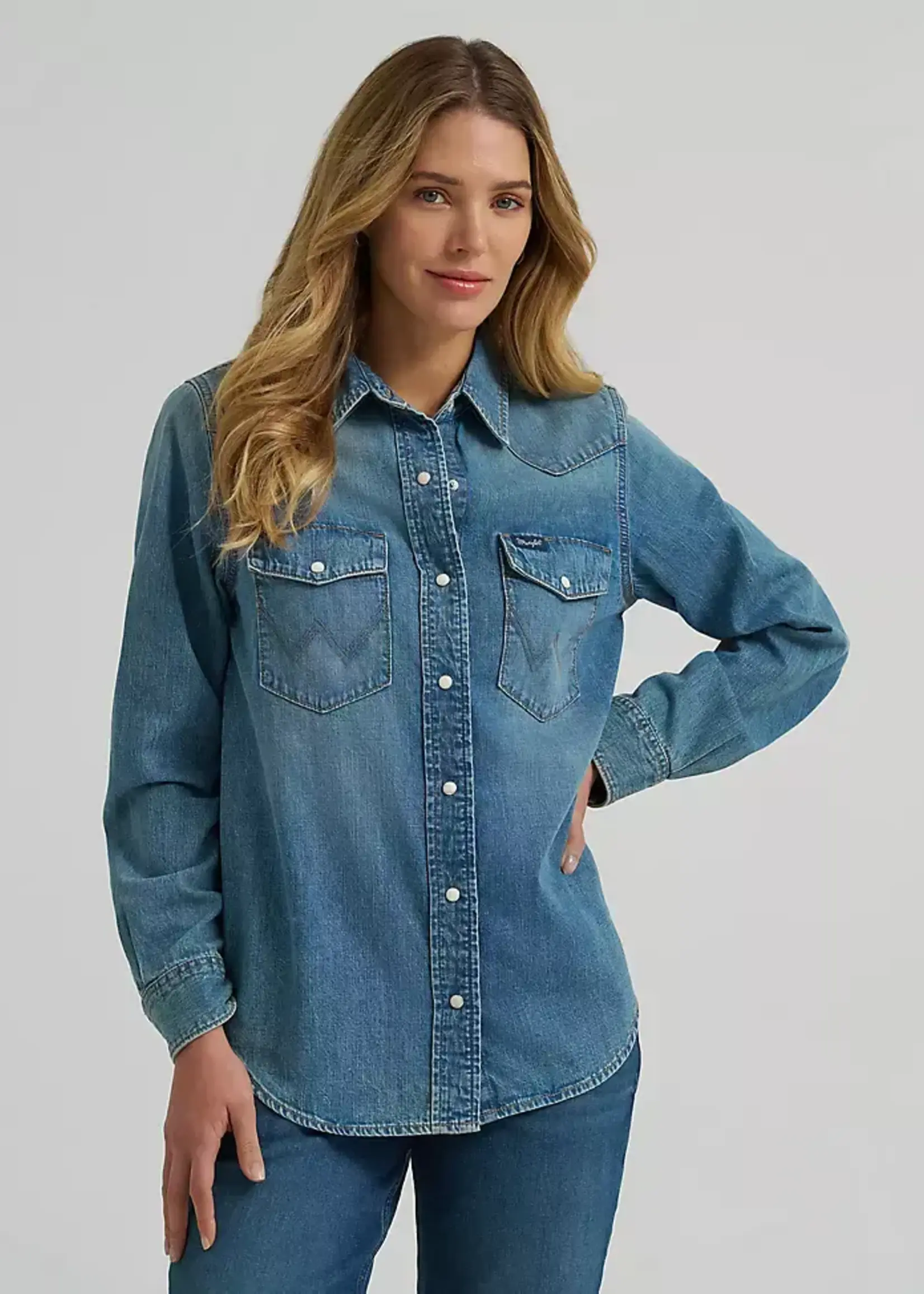WRANGLER WRANGLER-CHEMISIER EN JEANS-112373723