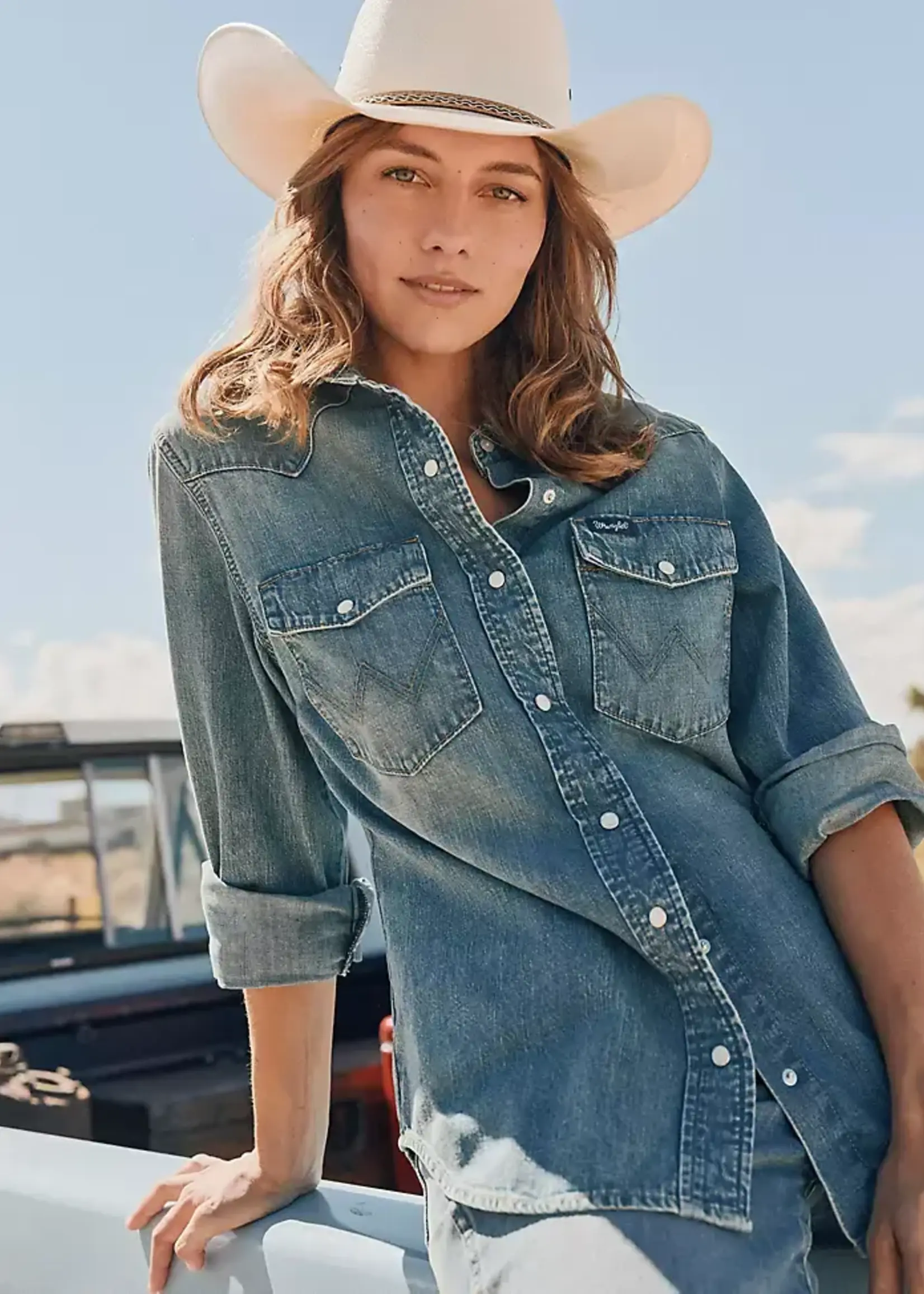 WRANGLER WRANGLER-CHEMISIER EN JEANS-112373723