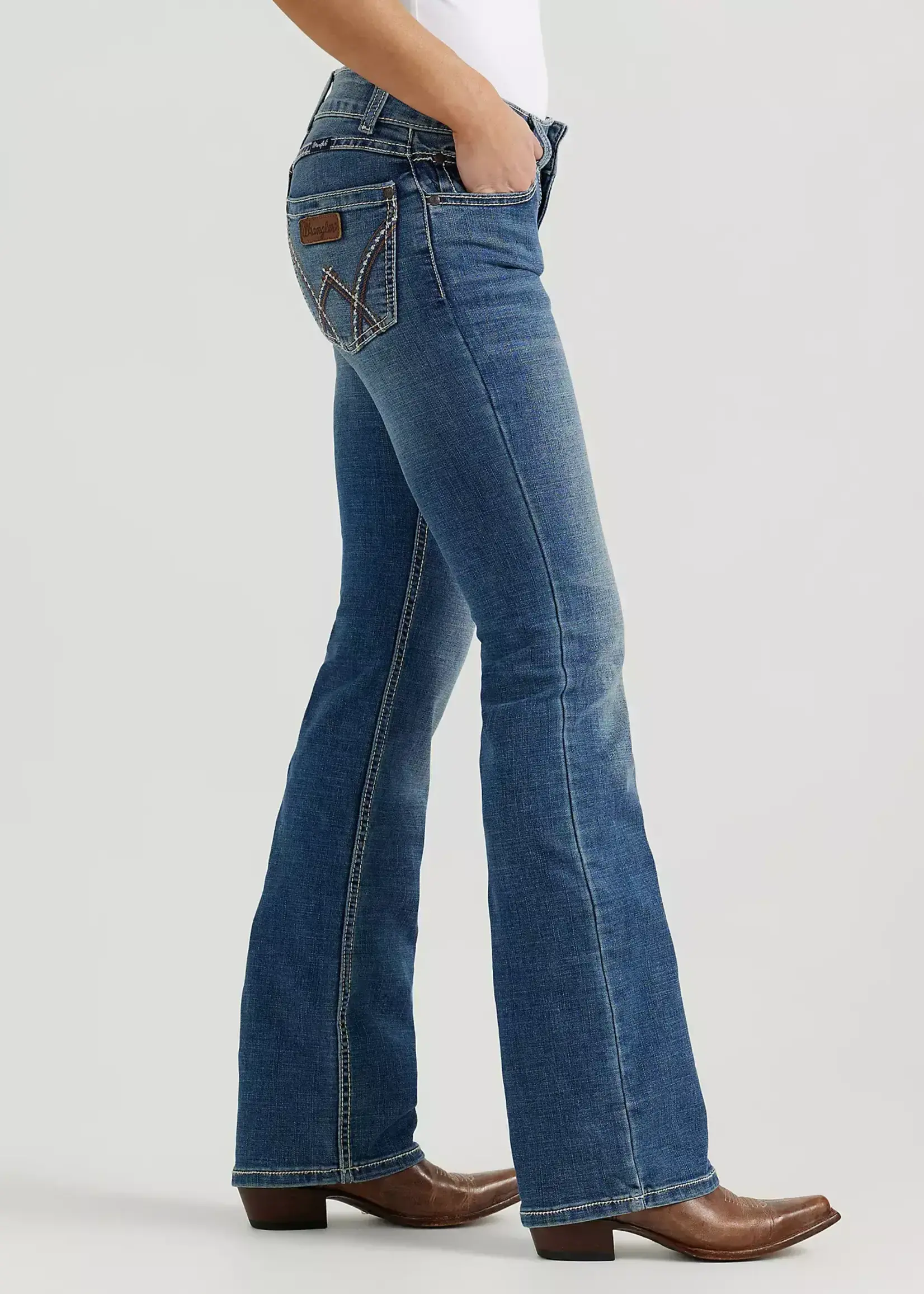 WRANGLER WRANGLER-RETRO MAE MID RISE BOOTCUT JEANS-09MWZDW