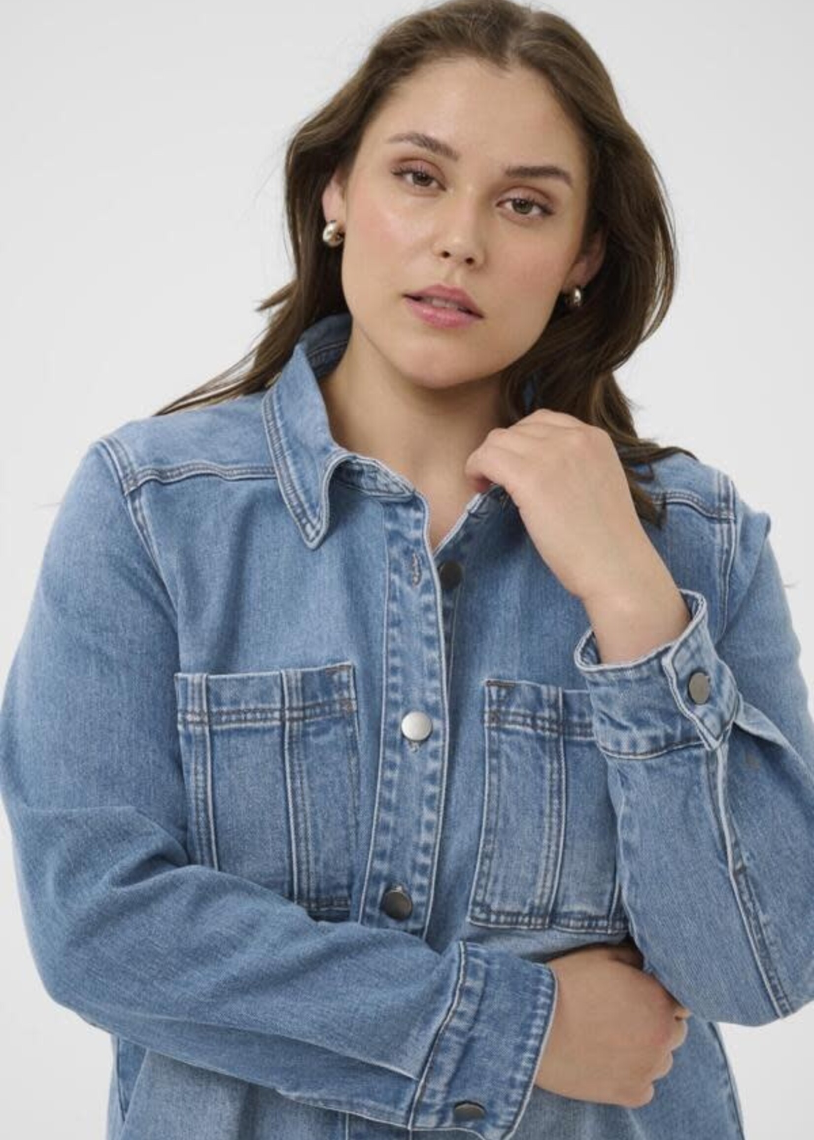 KAFFE CURVE KAFFE CURVE-JACKET DENIM-10583928