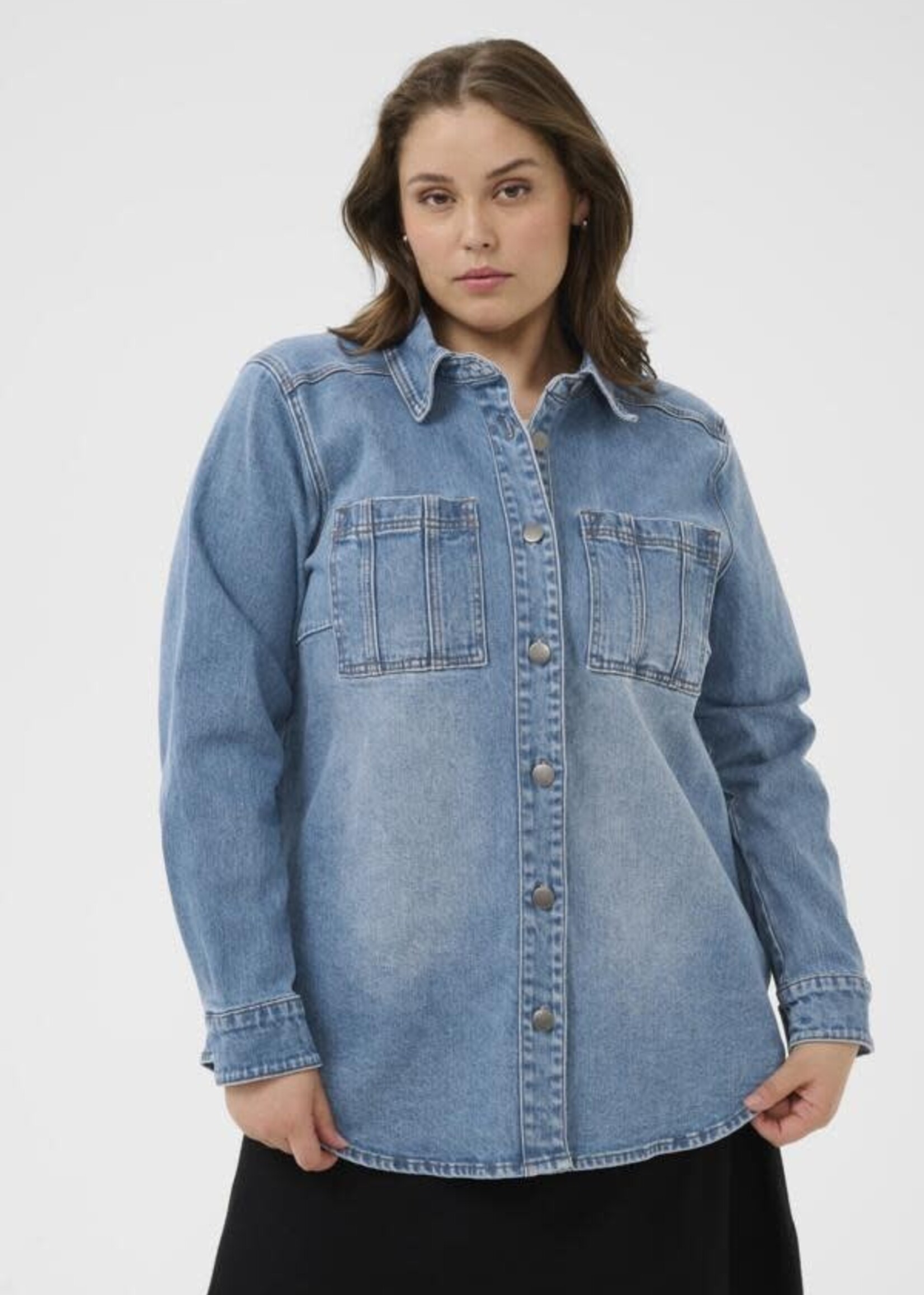 KAFFE CURVE KAFFE CURVE-JACKET DENIM-10583928