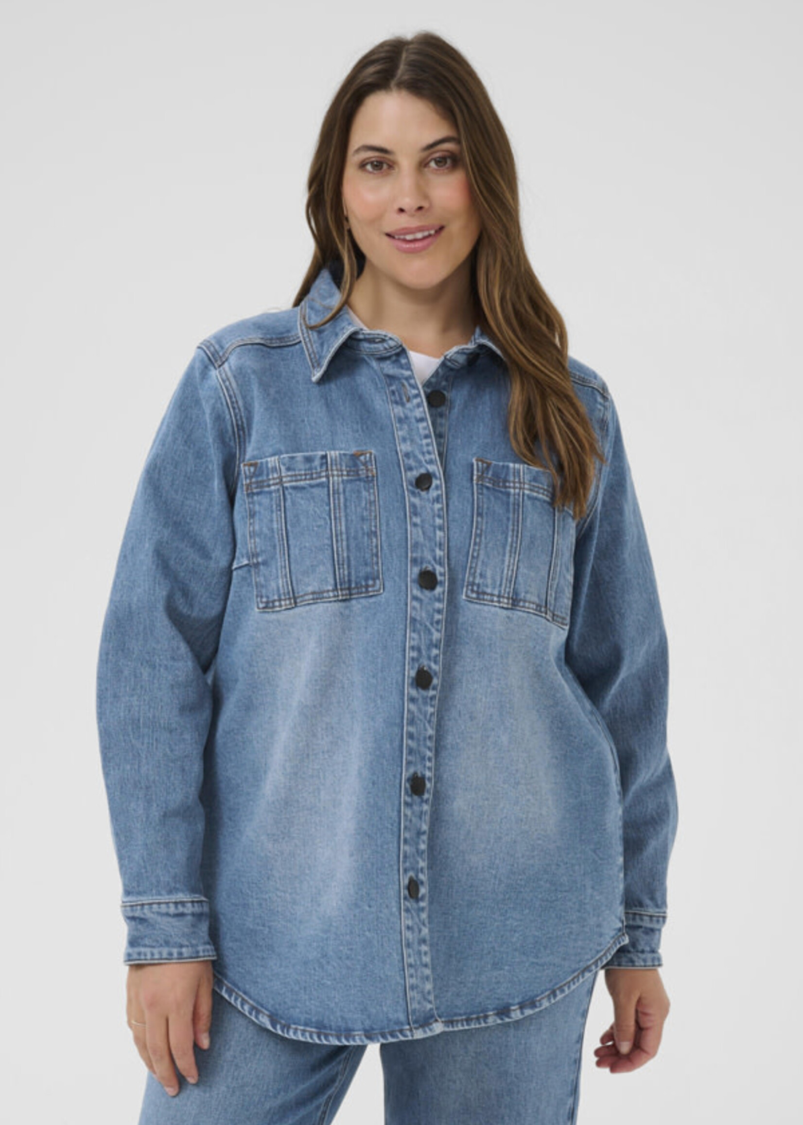 KAFFE CURVE KAFFE CURVE-JACKET DENIM-10583928