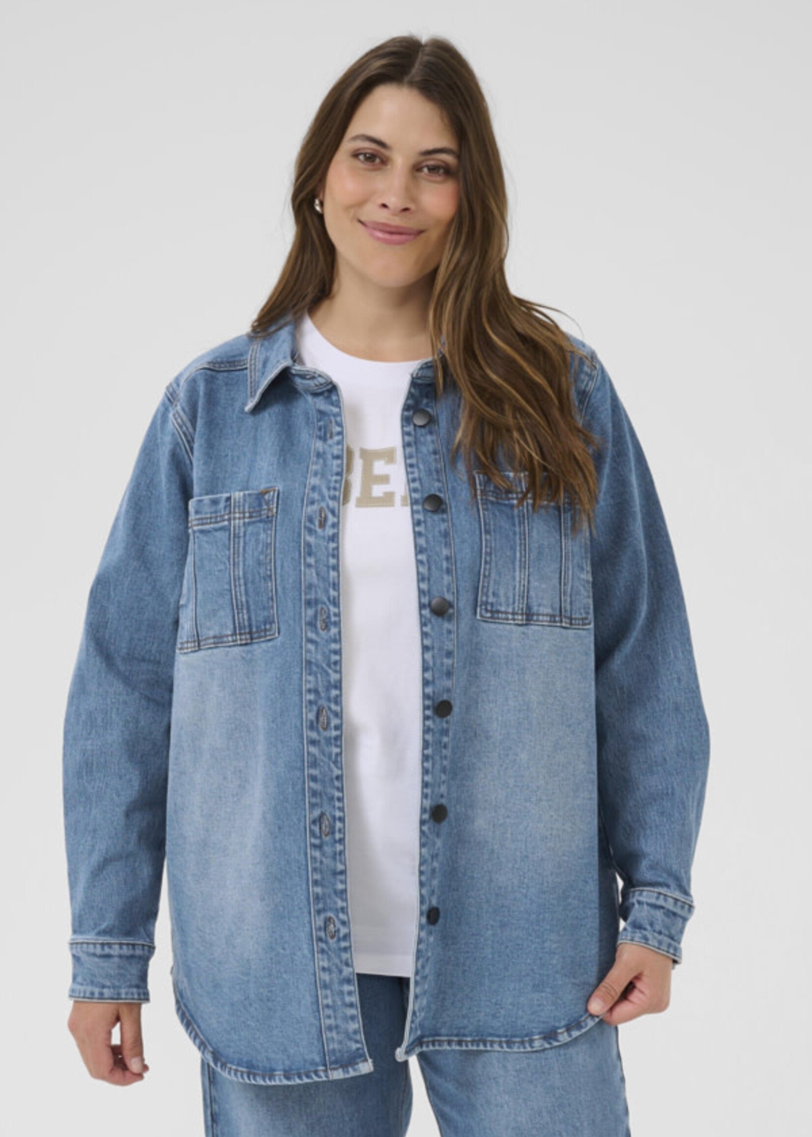 KAFFE CURVE KAFFE CURVE-JACKET DENIM-10583928